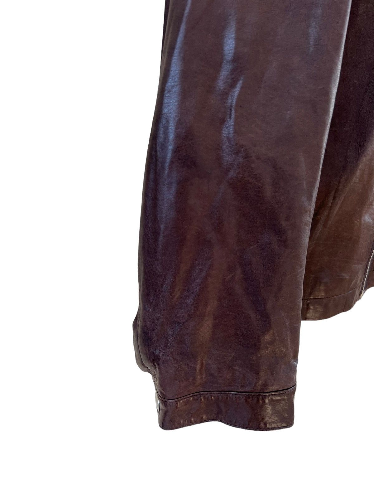 Ermenegildo Zegna Zegna Sport Patina Brown Leather Jacket Size US XXL / EU 58 / 5 - 12 Thumbnail
