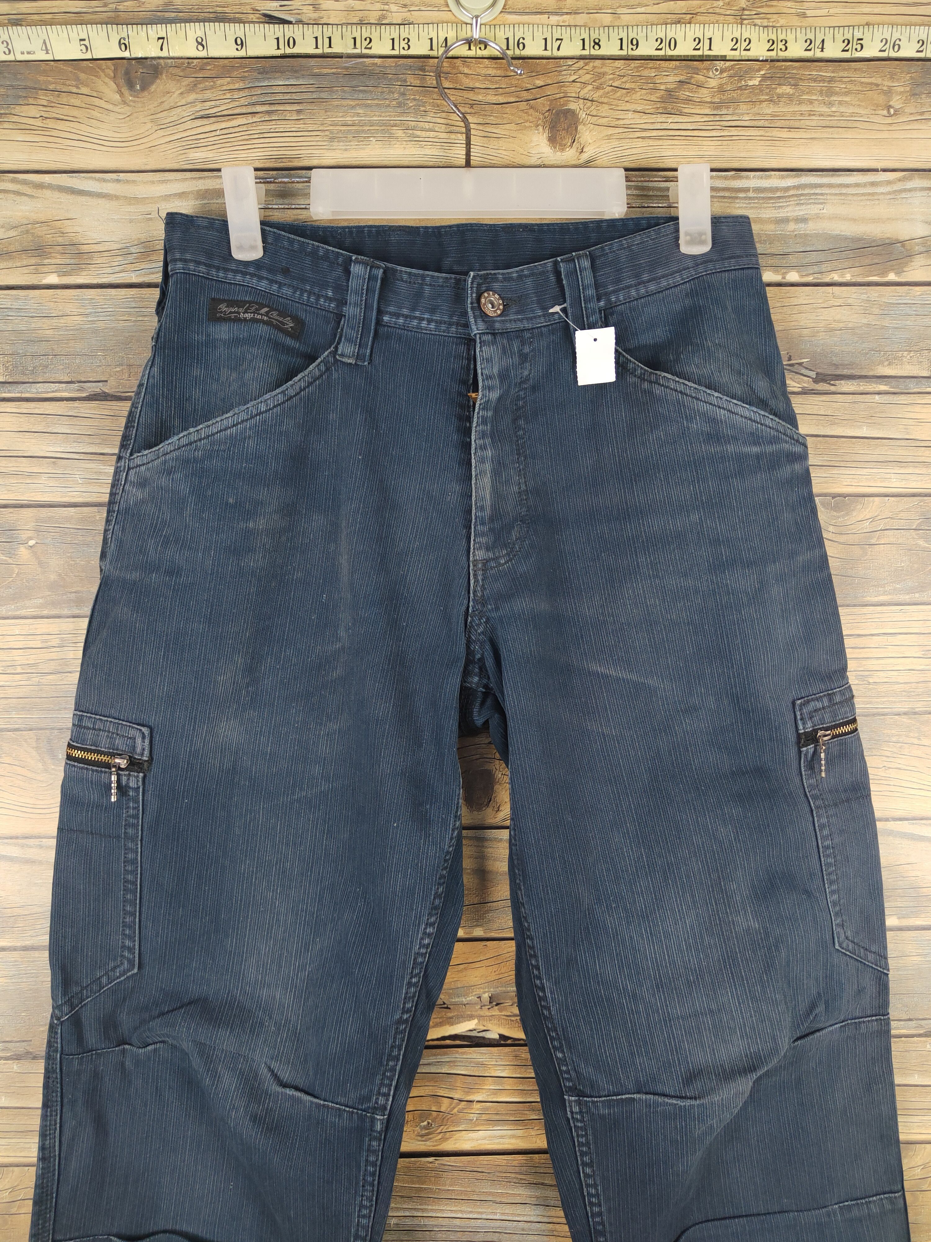 Japanese Brand DL Dogman Blue Distressed Ripped Jeans #1571 Size US 30 / EU 46 - 2 Thumbnail