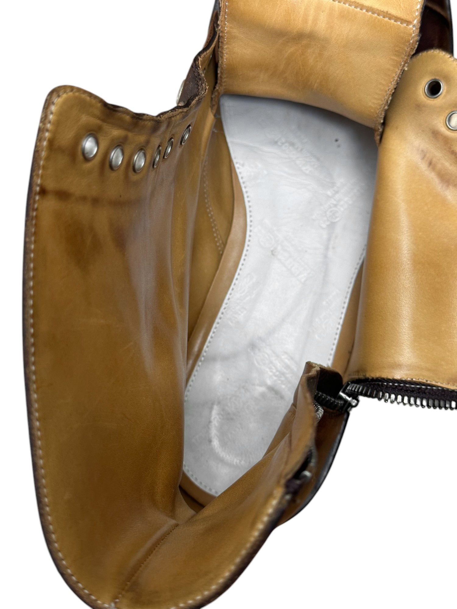 Maison Margiela Brown Zipped Ankle Boots Size US 8.5 / EU 41-42 - 8 Thumbnail
