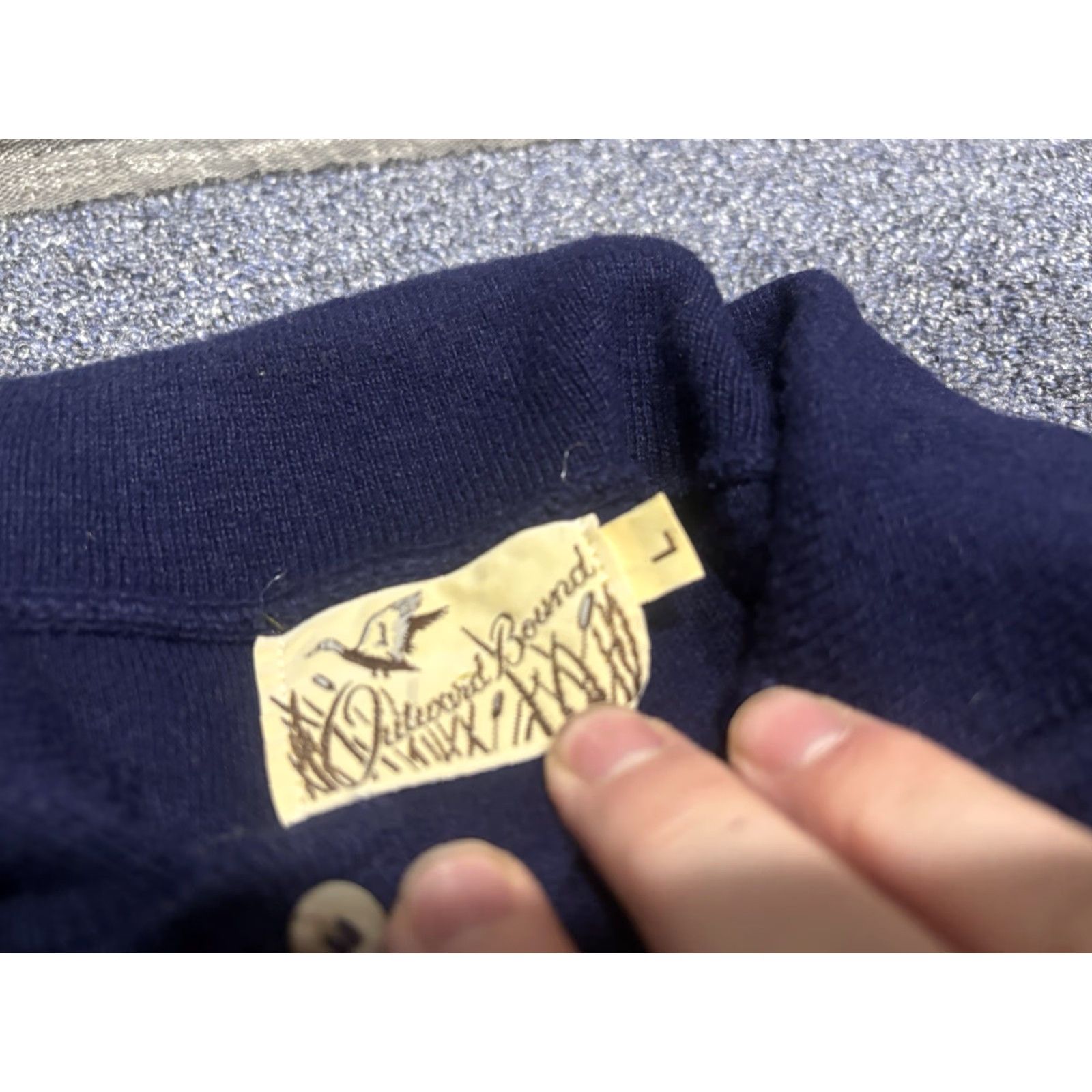 Vintage VINTAGE Outward Bound Sweater Men L Blue Cardigan 70s 80s Preppy Retro N2 Size US L / EU 52-54 / 3 - 2 Thumbnail