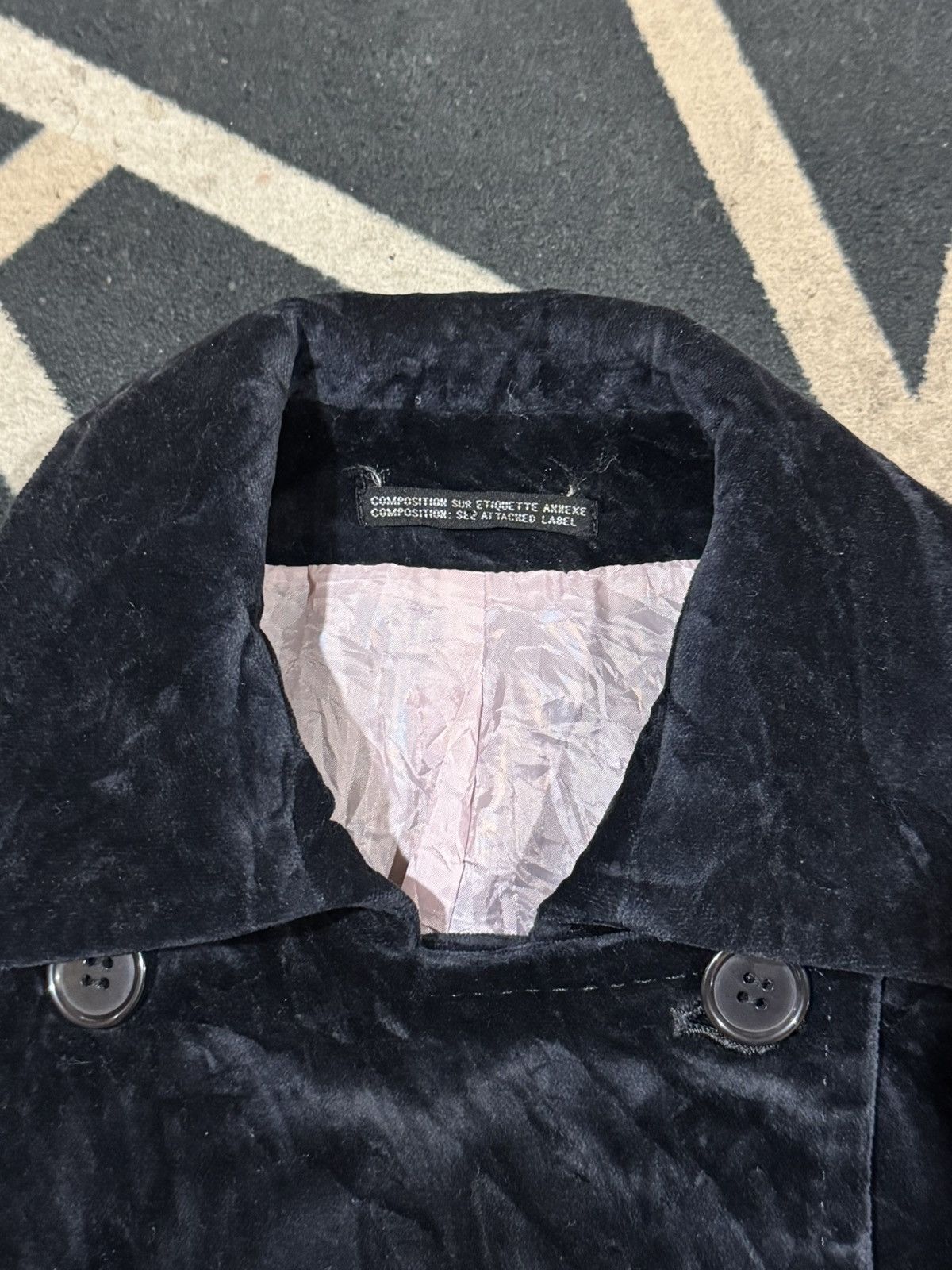 Yohji Yamamoto Yohji Yamamoto Double Breast Peacoat Velvet Jacket Size M / US 6-8 / IT 42-44 - 5 Thumbnail
