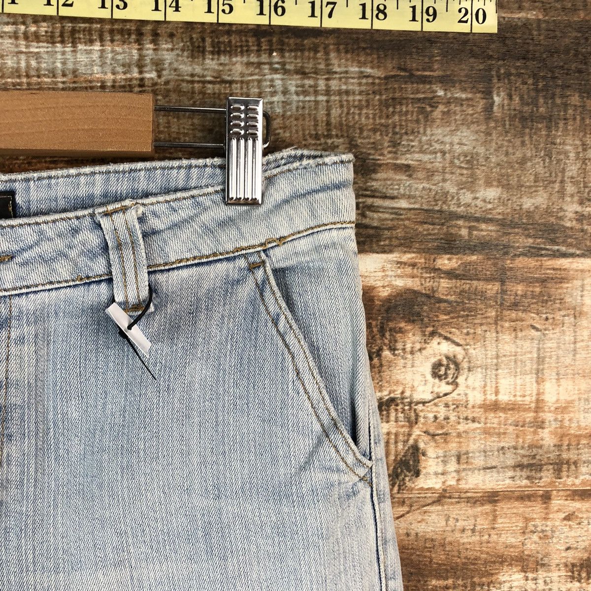 Japanese Brand Back Rush Blue Multipocket bootcut denim Jeans #A2430 Size 27" / US 4 / IT 40 - 8 Thumbnail