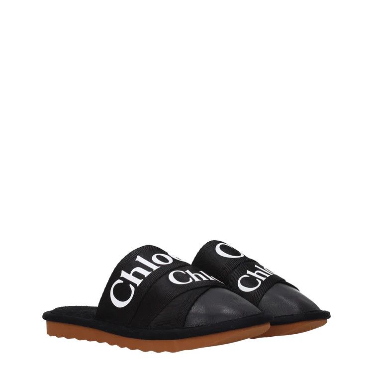 Chloe ob1o1e1024 Leather Slippers in Black Size US 9 / IT 39 - 2 Thumbnail