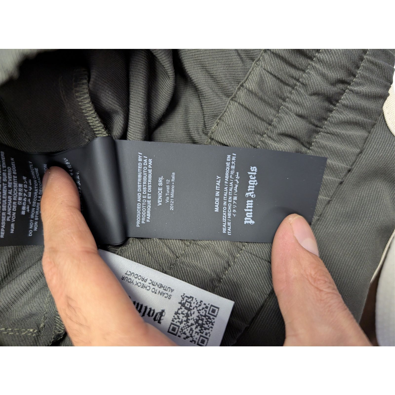 Palm Angels o1rshd1 Classic Logo Wool Track Pants in Military/Off-White Size US 32 / EU 48 - 21 Thumbnail