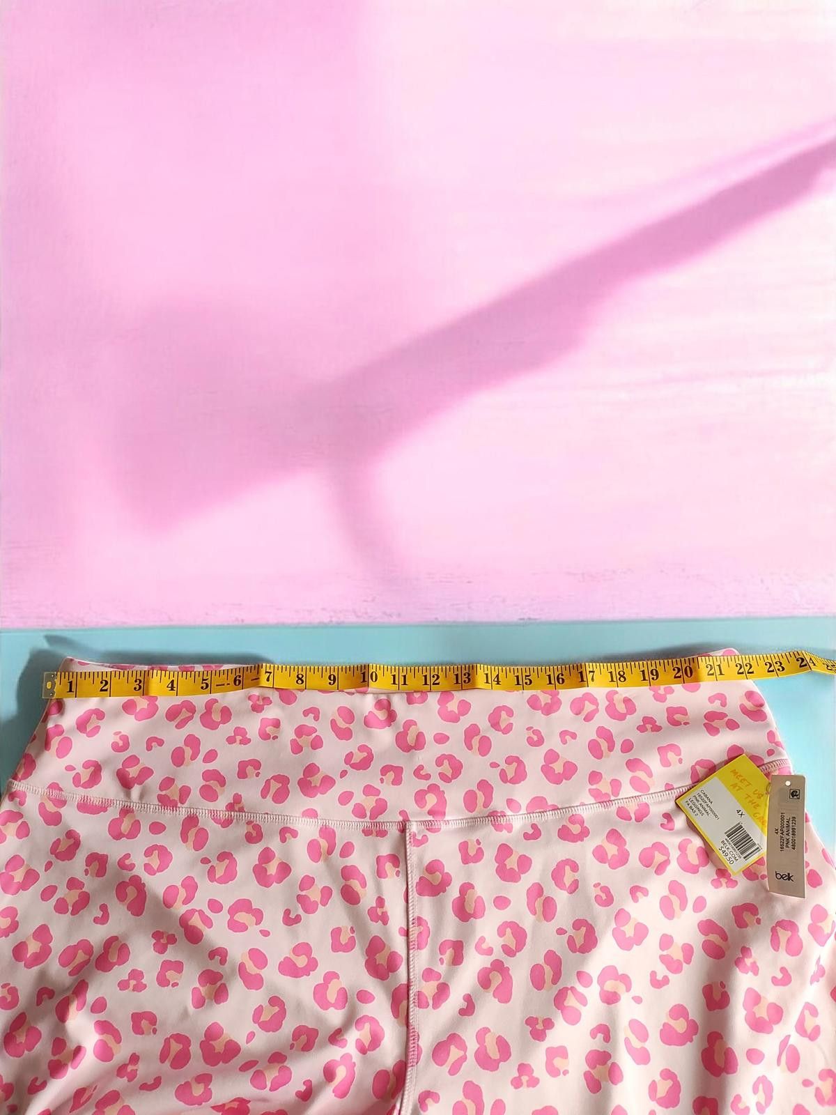 Other Cabana by Crown & Ivy Pink Animal Print Leggings Size 4X Size 42" / US 20 - 5 Thumbnail