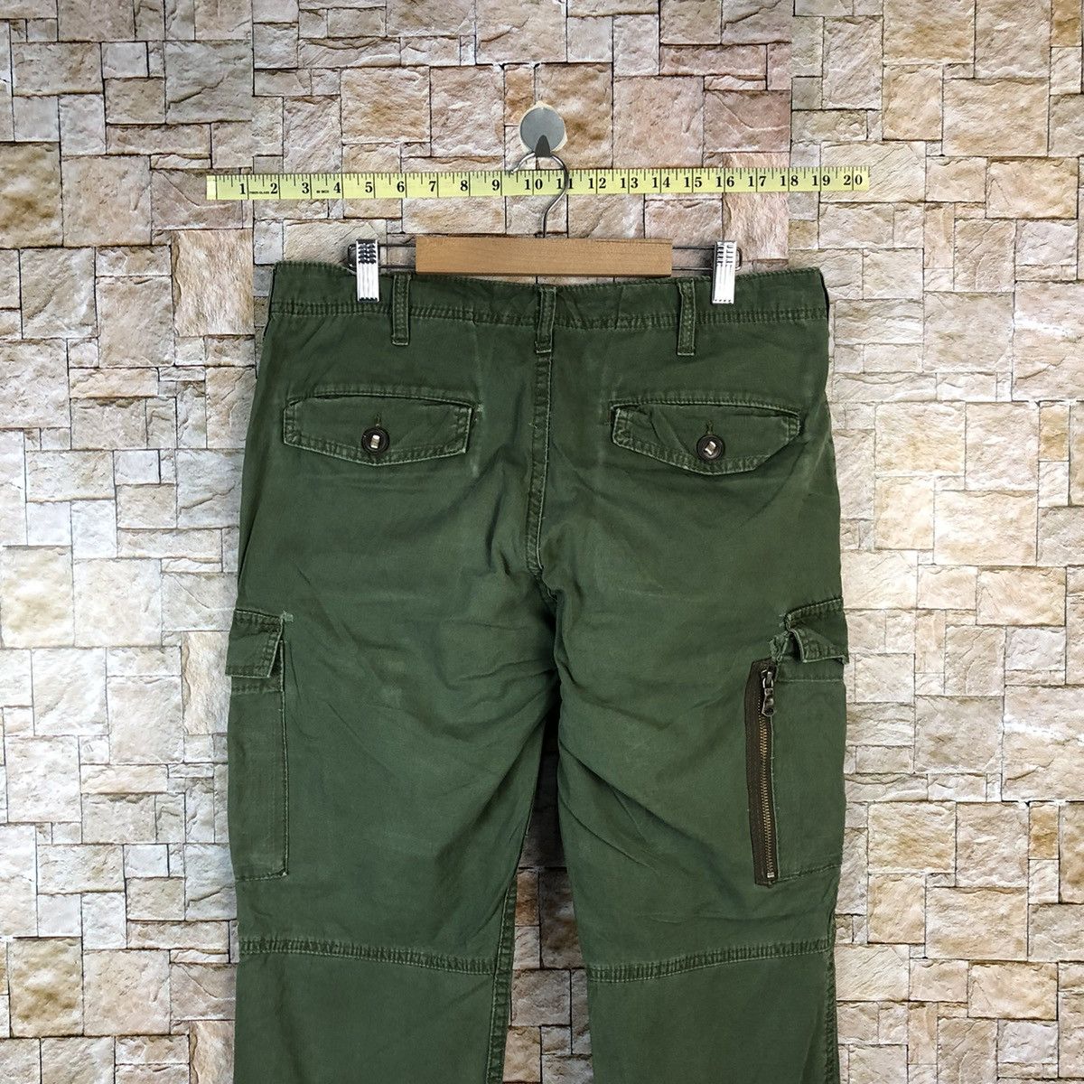 Japanese Brand Japanese Brand Green Cargo Multipocket Pants #A1164 Size US 32 / EU 48 - 16 Thumbnail