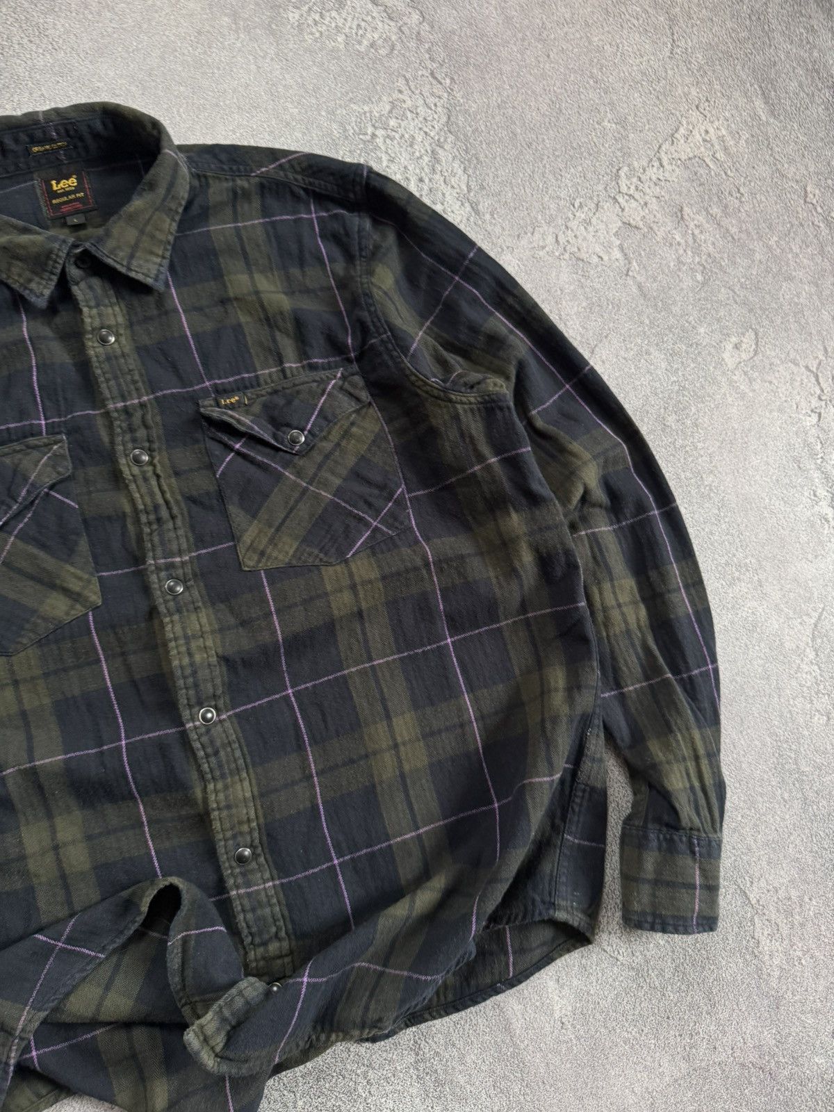 Flannel × Lee × Vintage Lee L flannel shirt button up checkered long sleeve Size US L / EU 52-54 / 3 - 4 Thumbnail