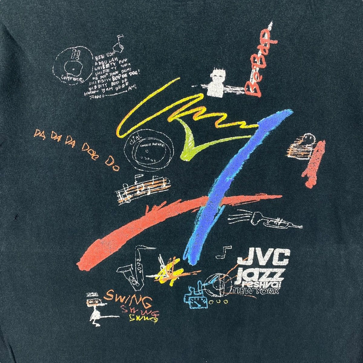 Jean-Michel Basquiat × Vintage Vintage 90's JAZZ FESTIVAL New York Jvc Jean-Michel Basquiat Size US M / EU 48-50 / 2 - 2 Thumbnail