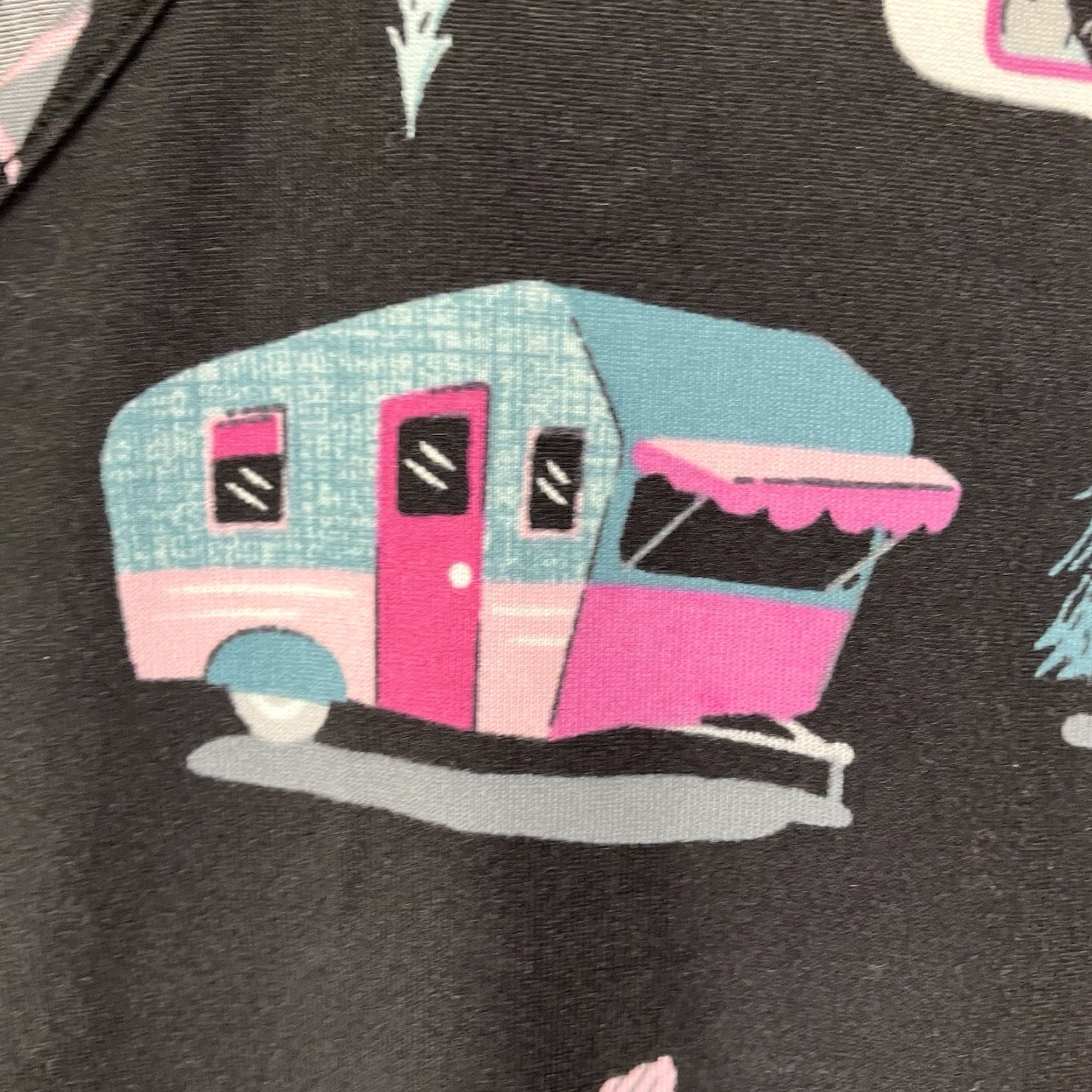 Vintage Joyspun Pajama Top Black 3X RV Trailer Retro Camping Summer Tank Womens Size XXL / US 16-18 / IT 52-54 - 5 Thumbnail