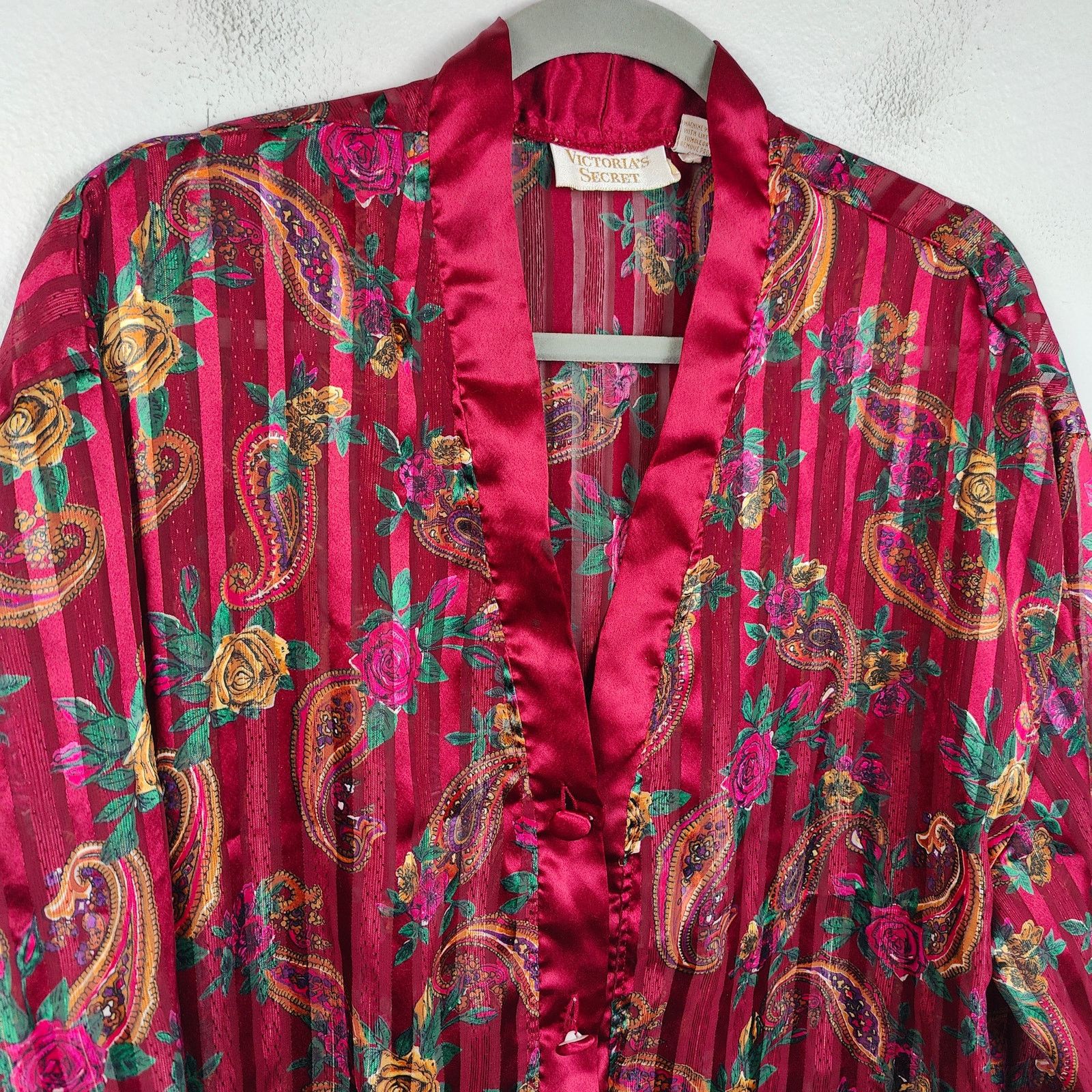 Victoria's Secret Vintage Victoria's Secret Satin Top Gold Label Red Silky Size M / US 6-8 / IT 42-44 - 2 Thumbnail