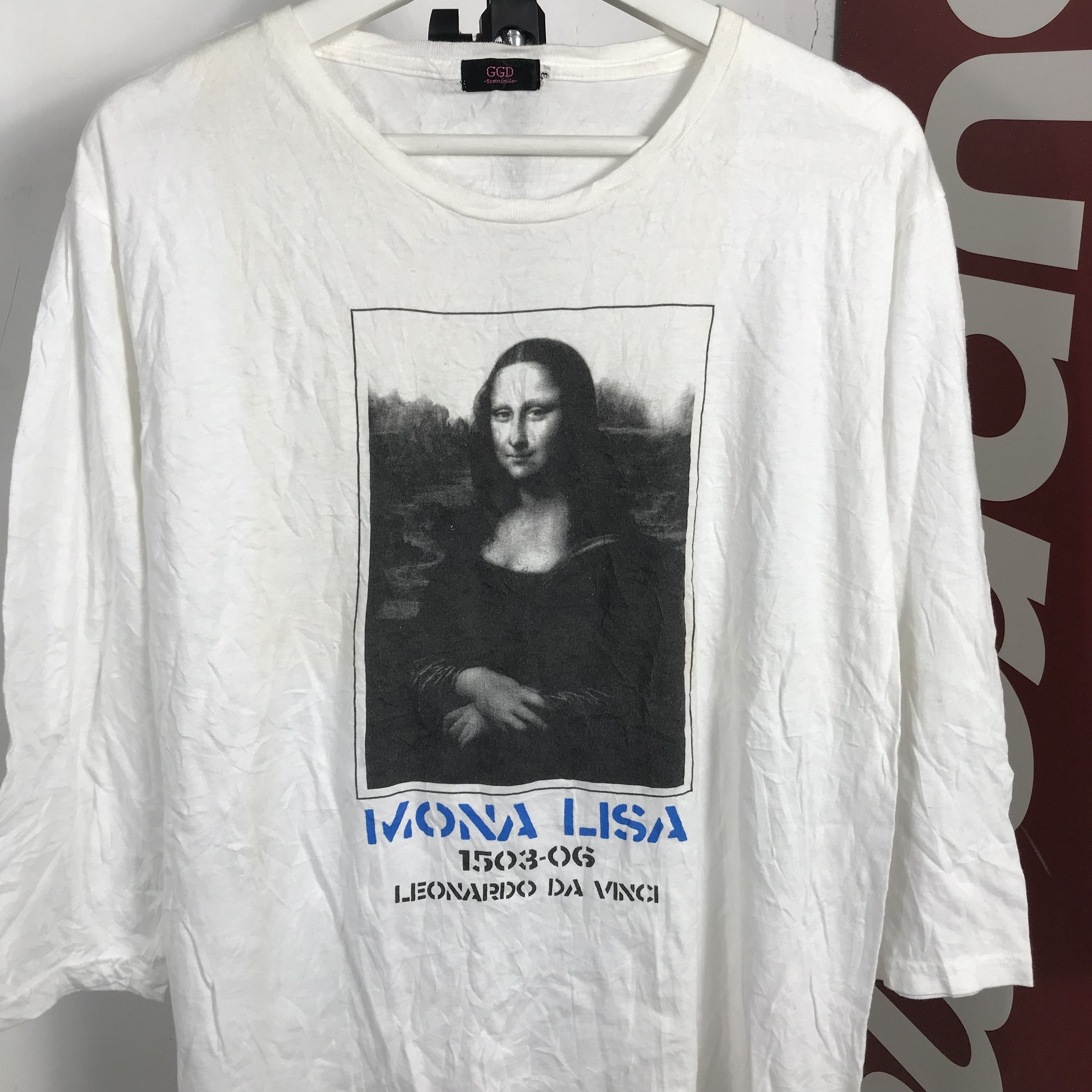 Arts & Science Vintage 90s Mona Lisa leornado da vincci Art T-shirt Size US L / EU 52-54 / 3 - 2 Thumbnail