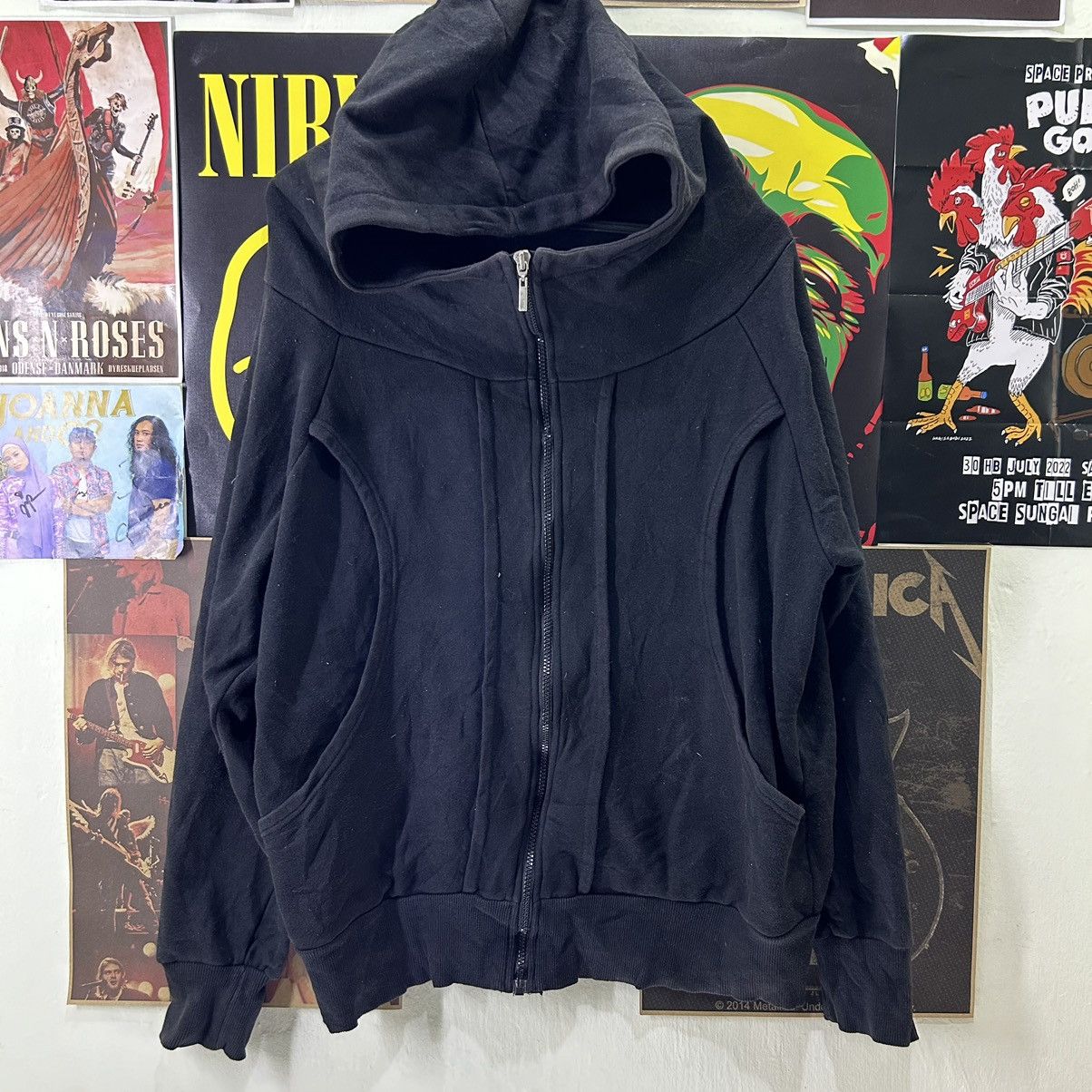Vintage Vintage Japanese Brand Nice Design Black Hoodie Size US XL / EU 56 / 4 - 1 Thumbnail