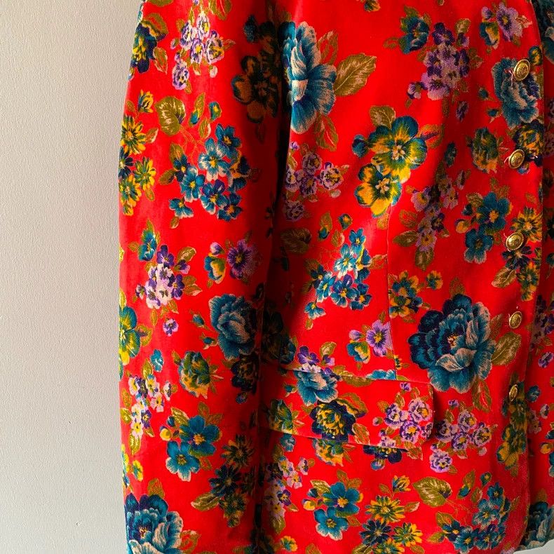 Kenzo KENZO Vintage rose blossom embroidered corduroy jacket wit Size XS / US 0-2 / IT 36-38 - 4 Thumbnail