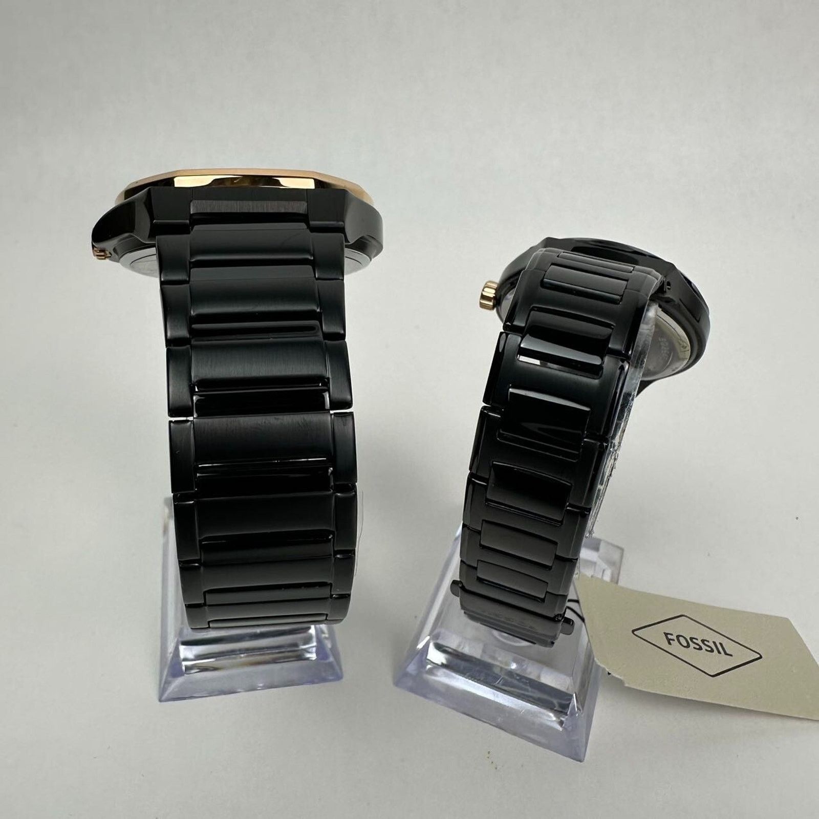 Fossil Fossil His Her Multifunction Black Rose gold Day Date Watch Size ONE SIZE - 12 Thumbnail