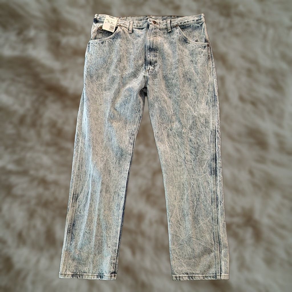 Wrangler VINTAGE Wrangler Jeans Acid Lava Wash 40x30 Made USA 90s NWT Denim Tailored Mens Boys? Size US 40 / EU 56 - 1 Thumbnail