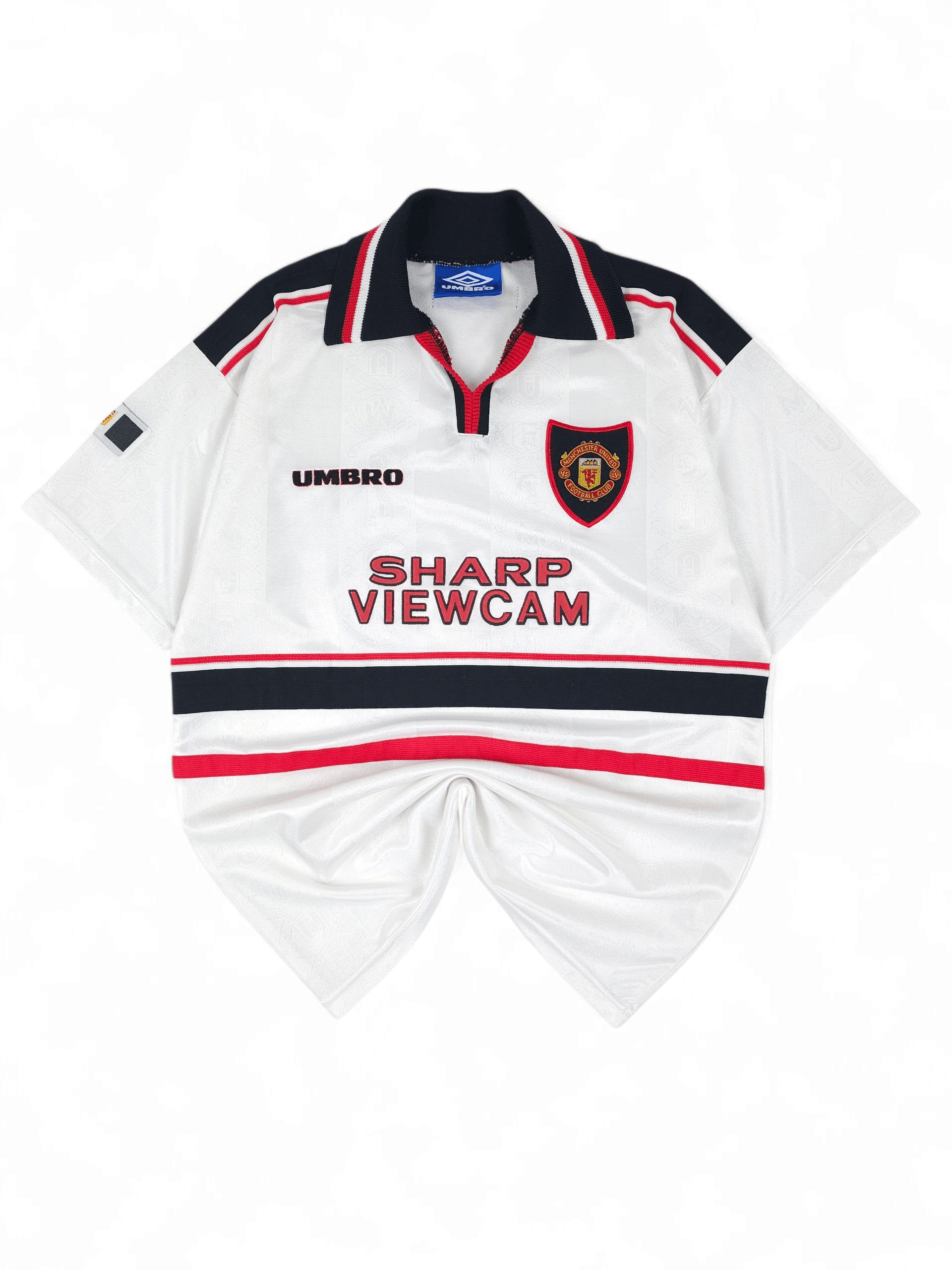Umbro 💎 Manchester United 1997-1998-1999 Away Soccer Jersey Tee Size US S / EU 44-46 / 1 - 1 Thumbnail