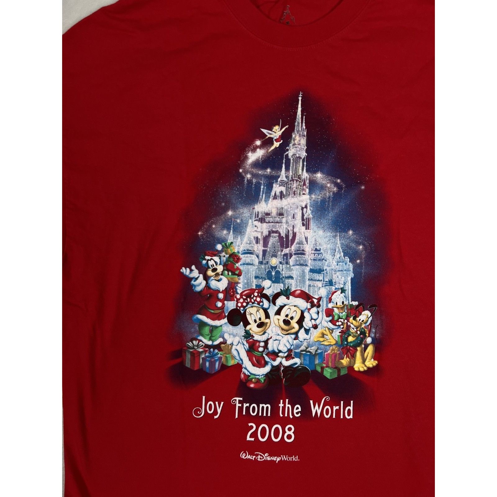 Disney Walt Disney World T-Shirt Mens XL Red "Joy From The World" C Size US XL / EU 56 / 4 - 2 Thumbnail