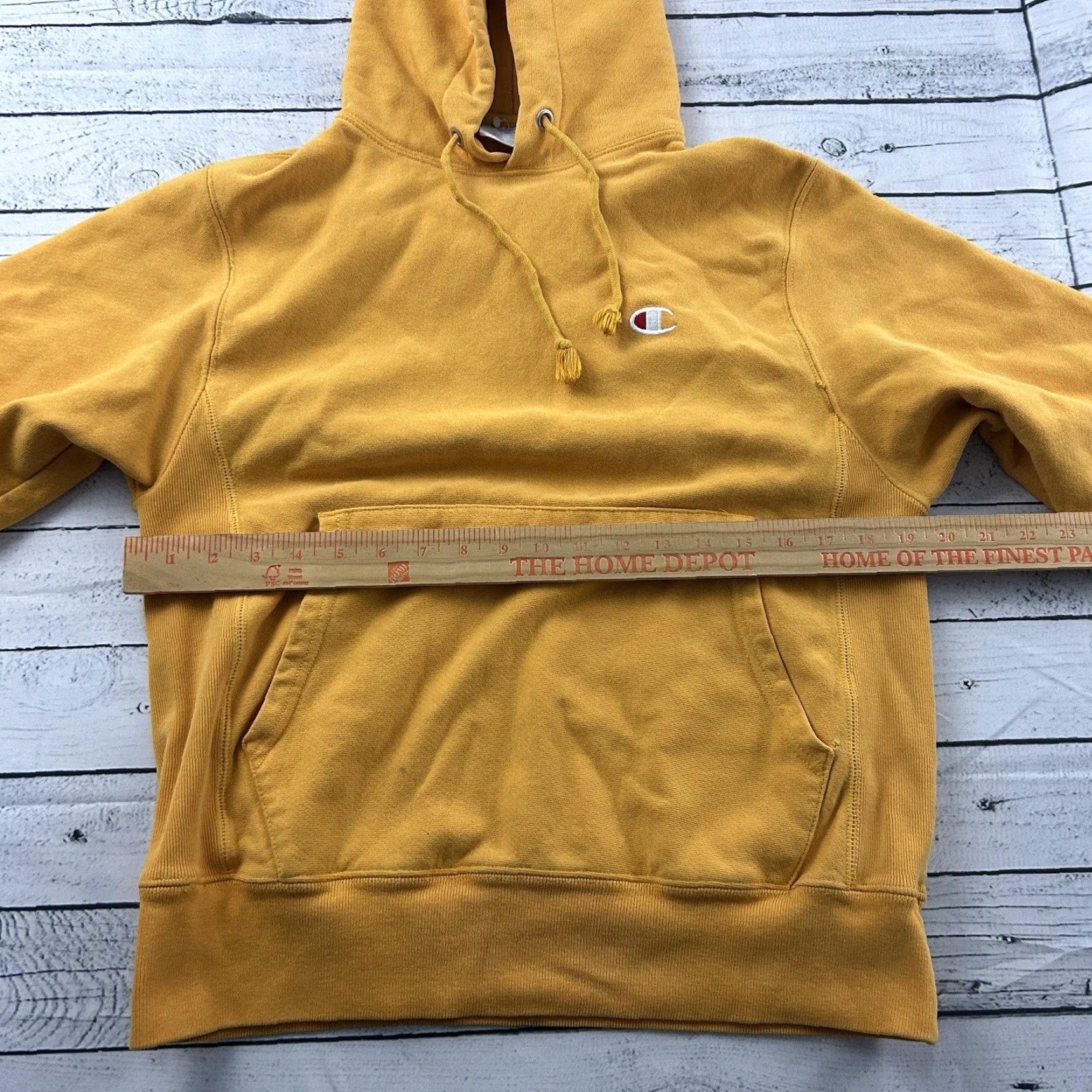 Champion Champion Reverse Weave Pullover Hoodie Sweatshirt Men S Yellow Pullover Hoodie Reverse Weave Yellow Mens S Champion Reverse Weave Size US S / EU 44-46 / 1 - 6 Thumbnail