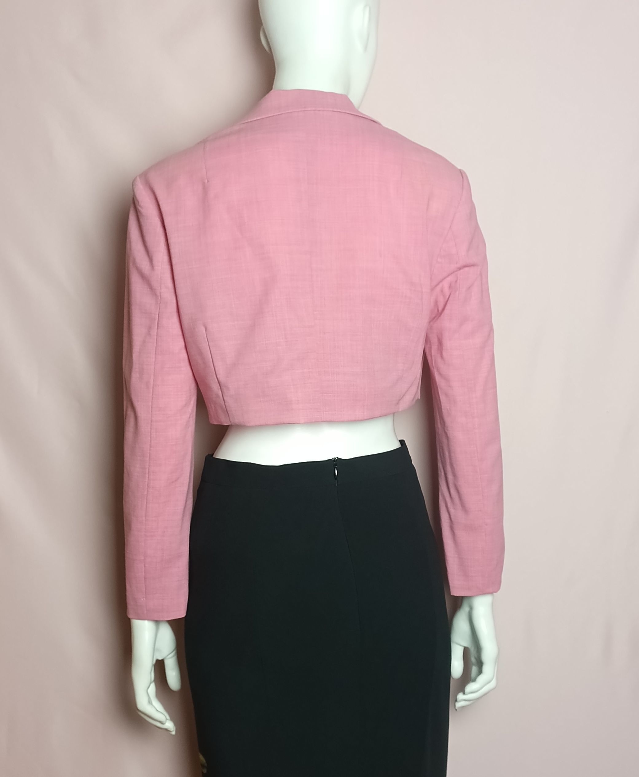 Other Talbot Runhof Two-Button Cropped Jacket Pink EU 38 Size M / US 6-8 / IT 42-44 - 3 Thumbnail