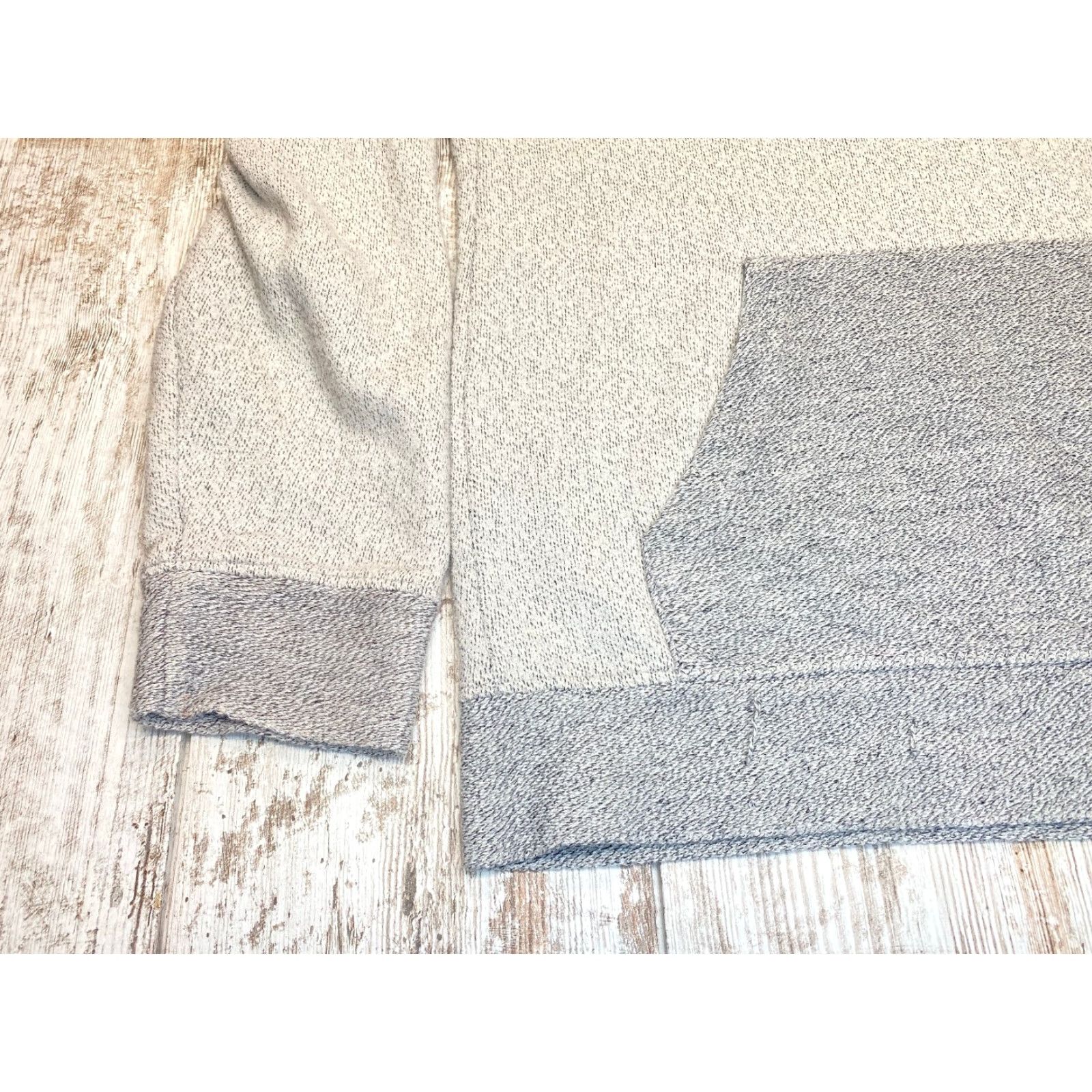 PD&C PD & C Hooded Sweatshirt Women's Medium Gray Heather Pouch Pocket Drawstring Size M / US 6-8 / IT 42-44 - 3 Thumbnail