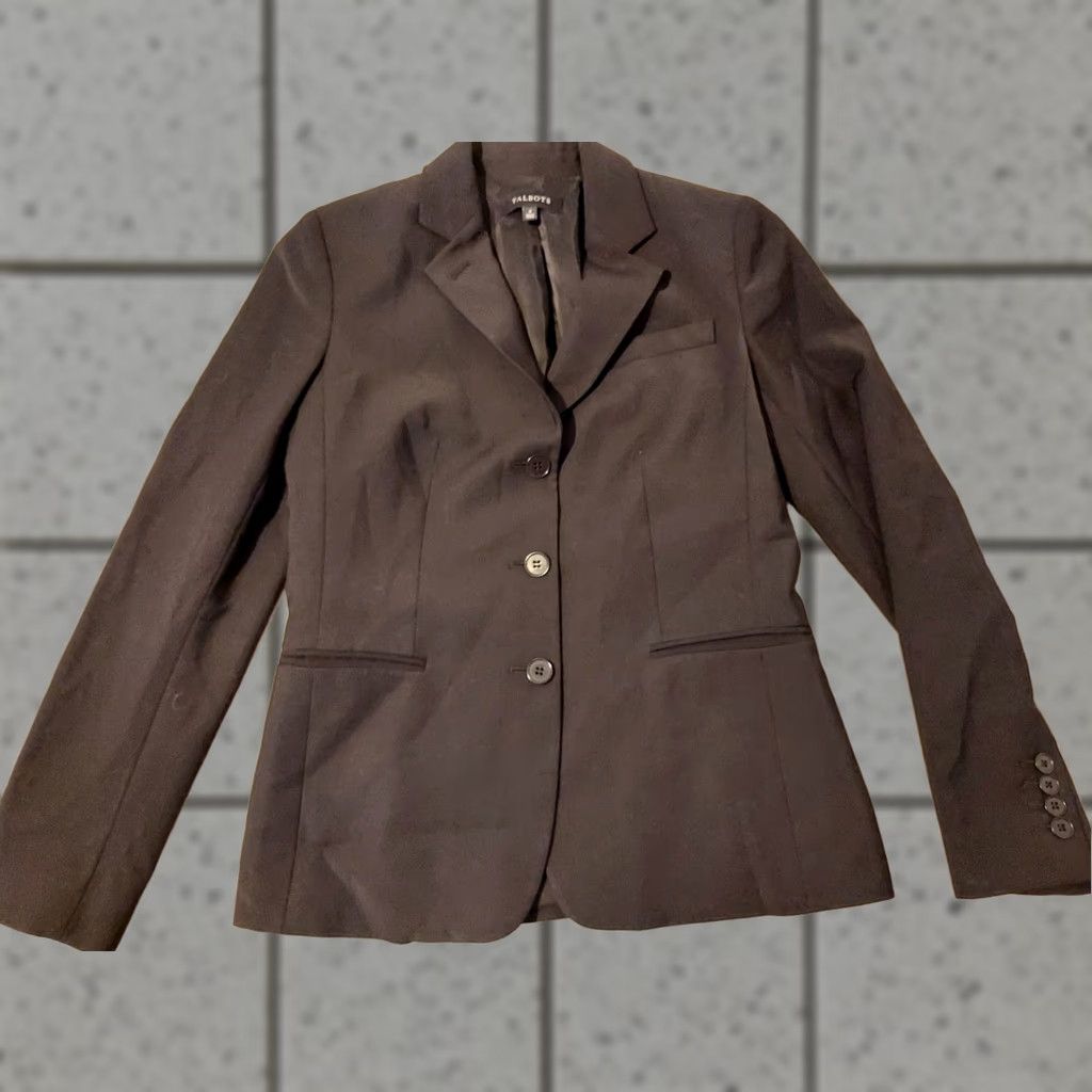 Talbots VINTAGE Womens Talbots Wool Jacket Blazer 4 Black Size S / US 4 / IT 40 - 1 Thumbnail
