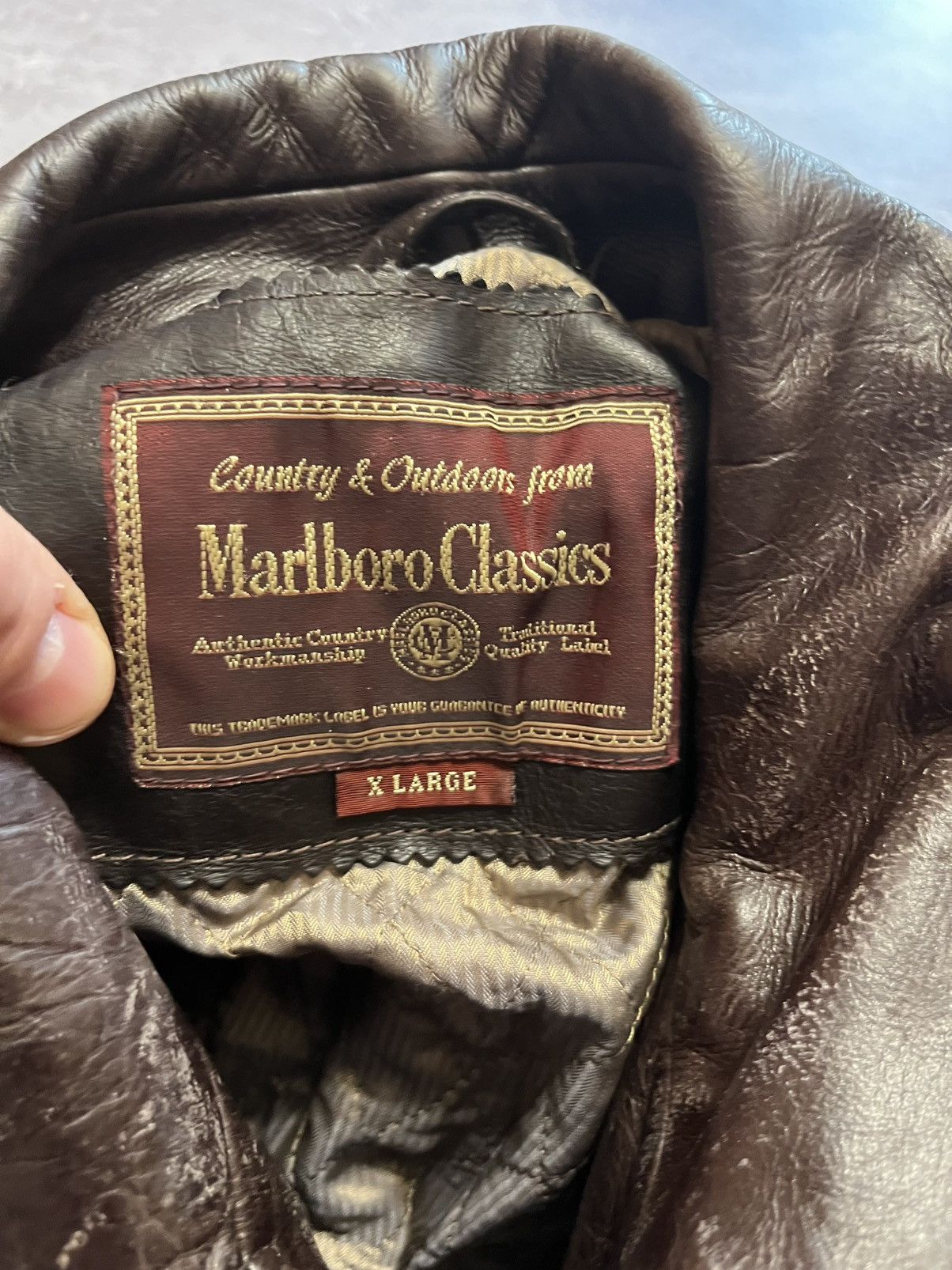 Marlboro Classics Vintage Leather USED Marlboro leather car coat jacket Size US XL / EU 56 / 4 - 7 Thumbnail