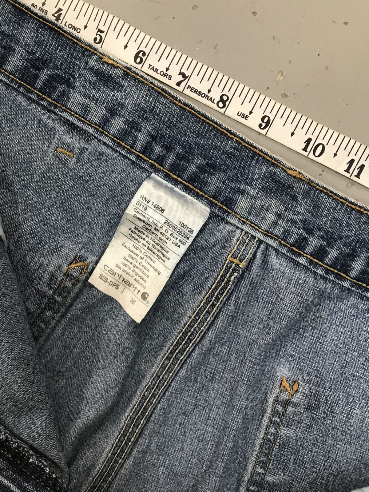 Carhartt × Vintage Vintage Carhartt b28 dps carpenter denim short - 36 Size US 36 / EU 52 - 8 Thumbnail
