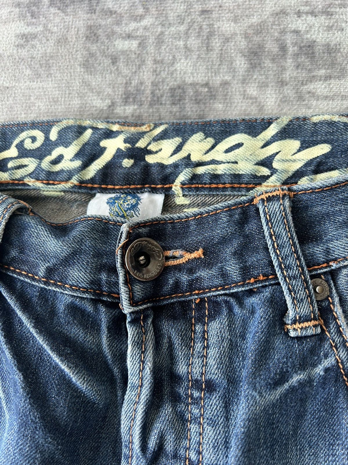 Ed Hardy Embroidery New York Skulls Ed Hardy Denim Size US 33 - 11 Thumbnail