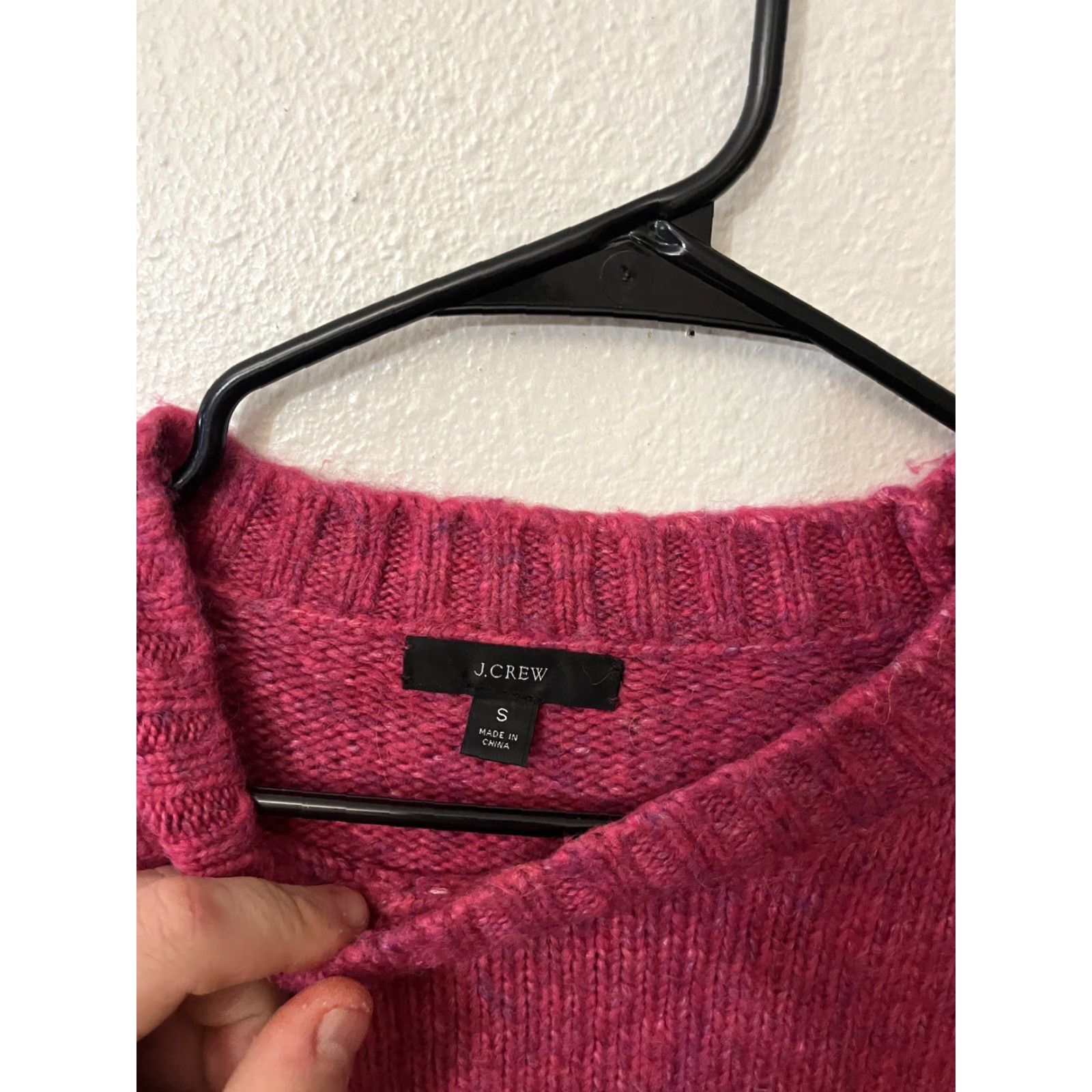J.Crew J. Crew sz Small Alpaca-Blend Pink Fuchsia Crewneck Sweater AR942 Women Size S / US 4 / IT 40 - 2 Thumbnail