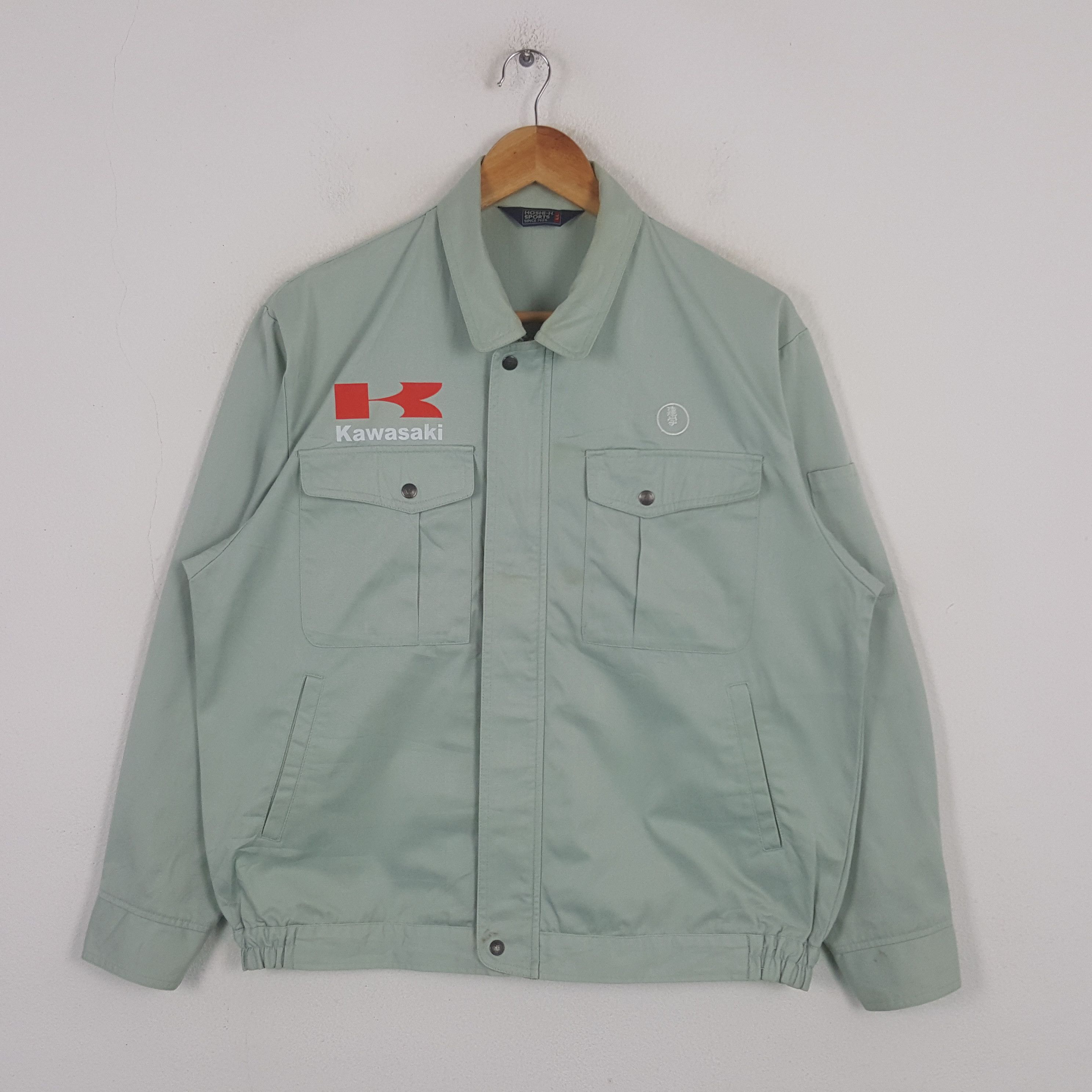 Japanese Brand Vintage Kawasaki Japanese Motorsports Custom Art Jacket RR16 Size US L / EU 52-54 / 3 - 3 Thumbnail