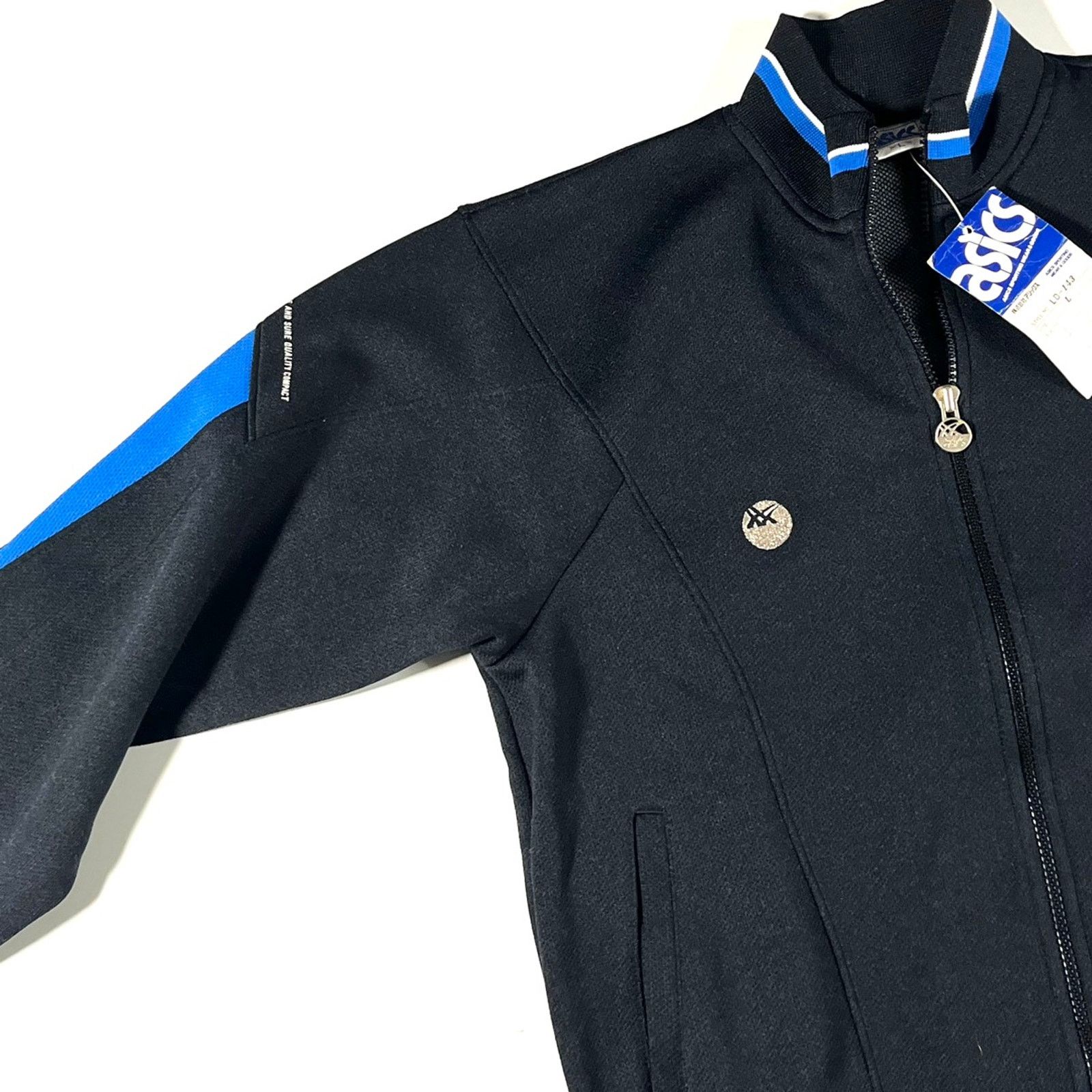 Japanese Brand × Vintage BNWT Vintage 1990’s ASICS Track Jacket Black Medium Size US M / EU 48-50 / 2 - 5 Thumbnail