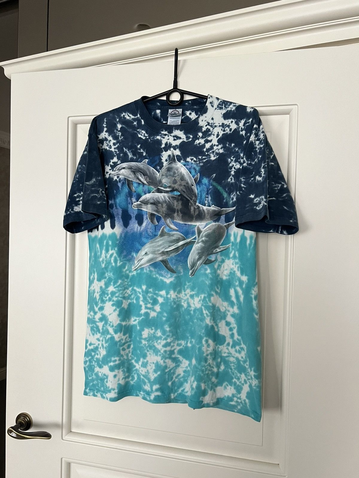 Delta Vintage 90s Dolphins Ocean T-Shirt Tie Dye Size US M / EU 48-50 / 2 - 2 Thumbnail