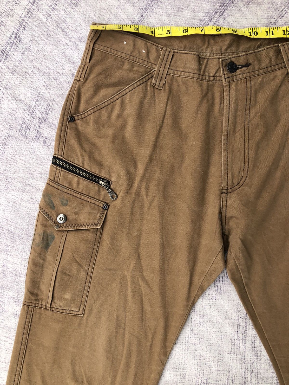 Designer × Japanese Brand y2k Brown Cargo Multipocket Tactical Utility Pants Size US 32 / EU 48 - 8 Thumbnail