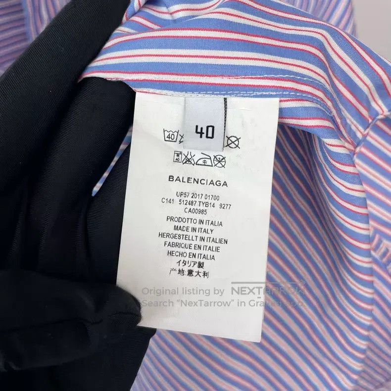 Balenciaga Balenciaga Striped Shirt Blue Size S / US 4 / IT 40 - 4 Thumbnail