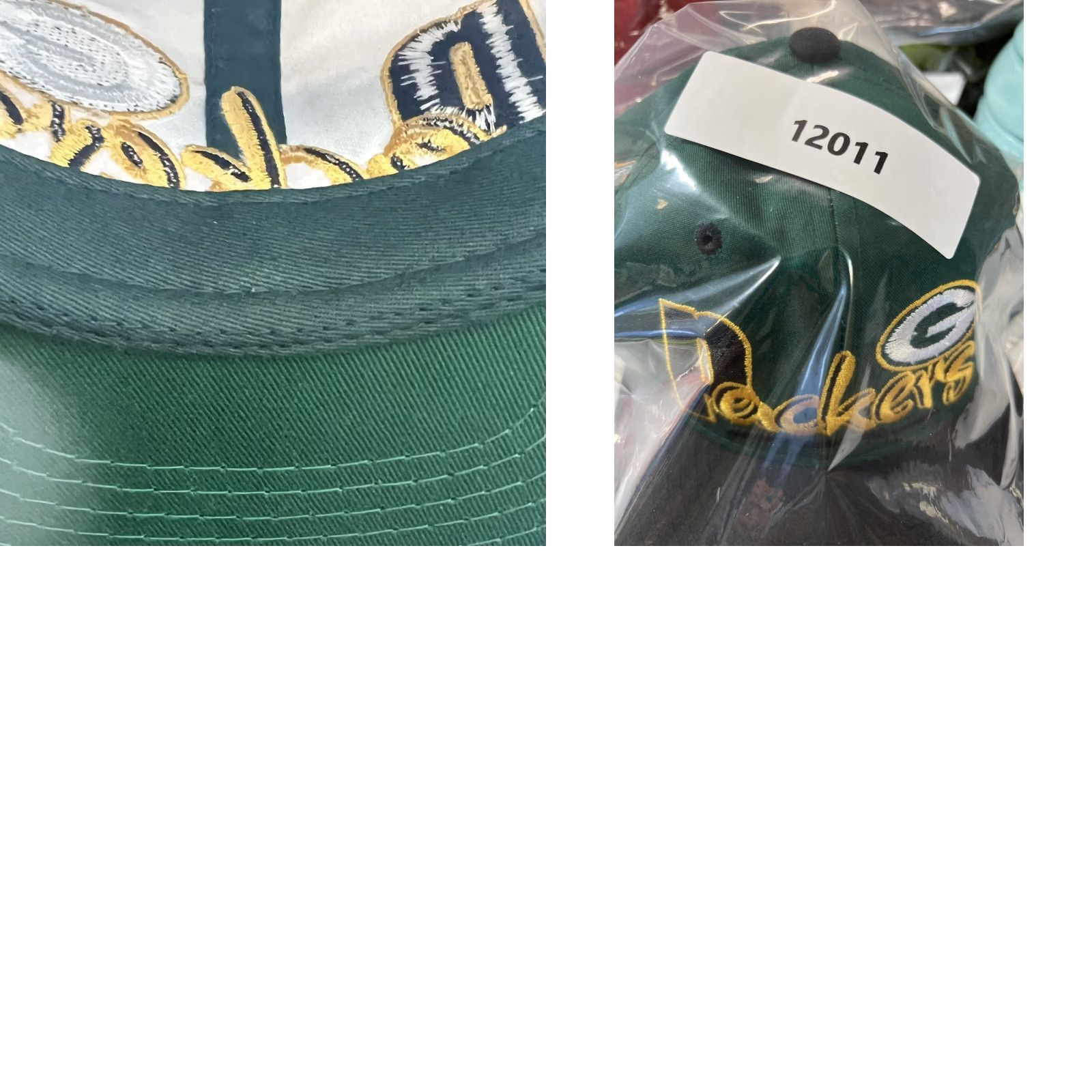 NFL VINTAGE GCC NFL Green Bay Packers Logo Snapback Hat 90s Hat Cap Mens One Size Adjustable Green Cap Hat Size ONE SIZE - 8 Thumbnail