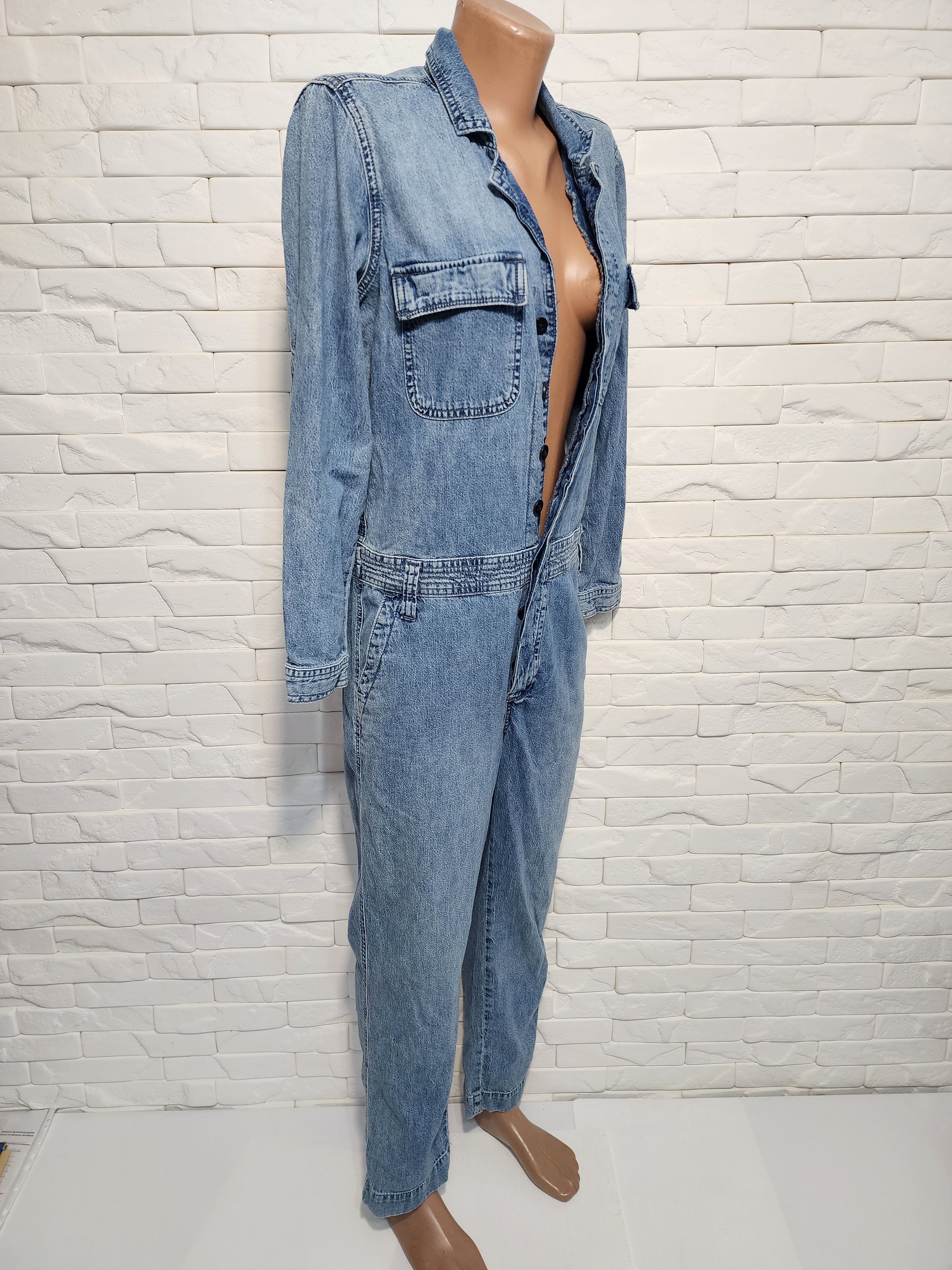 Other Women's blue jumpsuit made of wonderful denim. Size 34" / US 12 / IT 48 - 3 Thumbnail