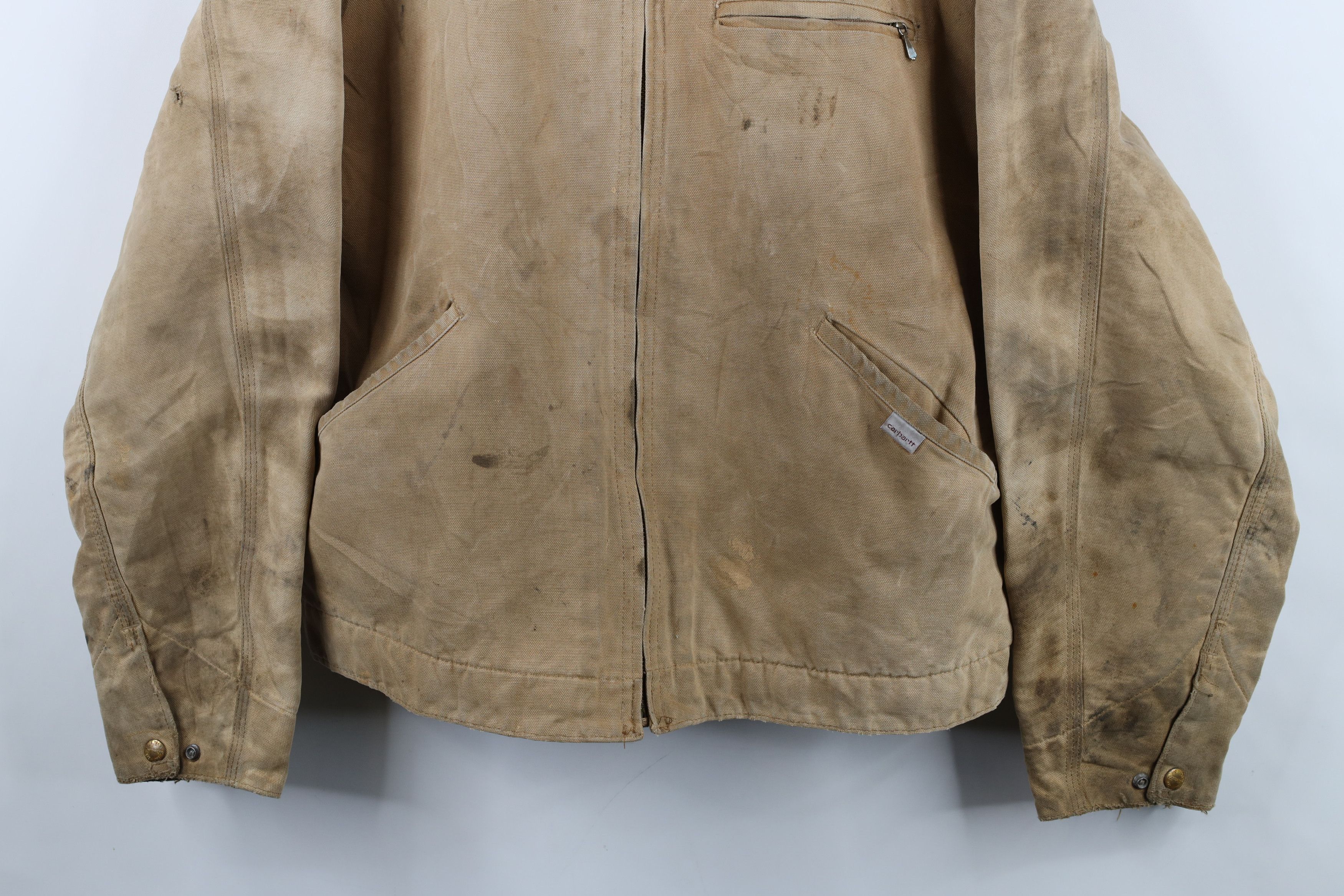 Carhartt Vintage 80s Carhartt 100 Year Lined Detroit Jacket USA Size US L / EU 52-54 / 3 - 3 Thumbnail