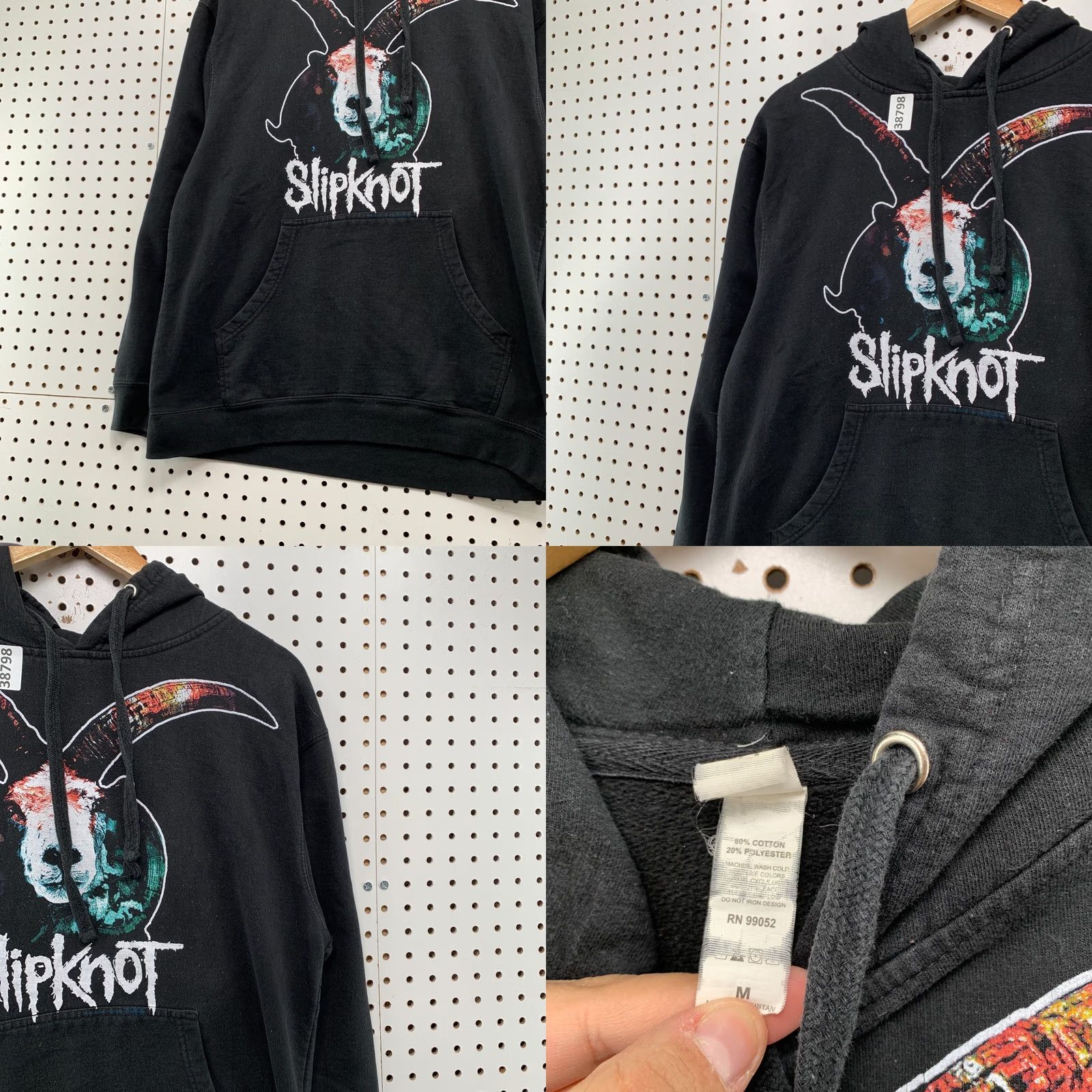 Vintage VINTAGE Y2K Slipknot Hoodie Sweatshirt Black Music Band Medium Mens Size US M / EU 48-50 / 2 - 8 Thumbnail