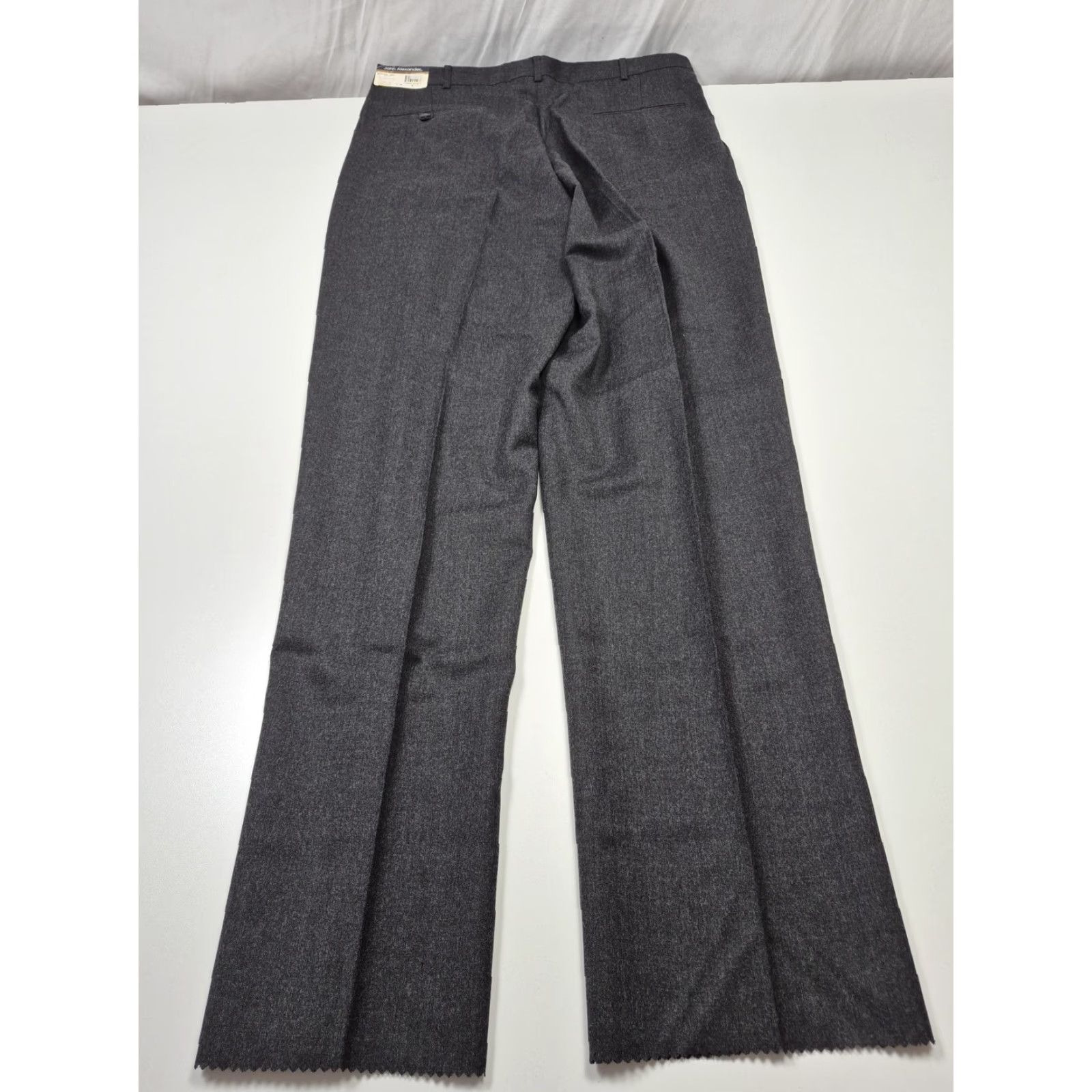 Vintage VTG John Alexander Dress Pants Men's 38x36 Gray Wool Pleated Unhemmed NWT Size US 38 / EU 54 - 6 Thumbnail