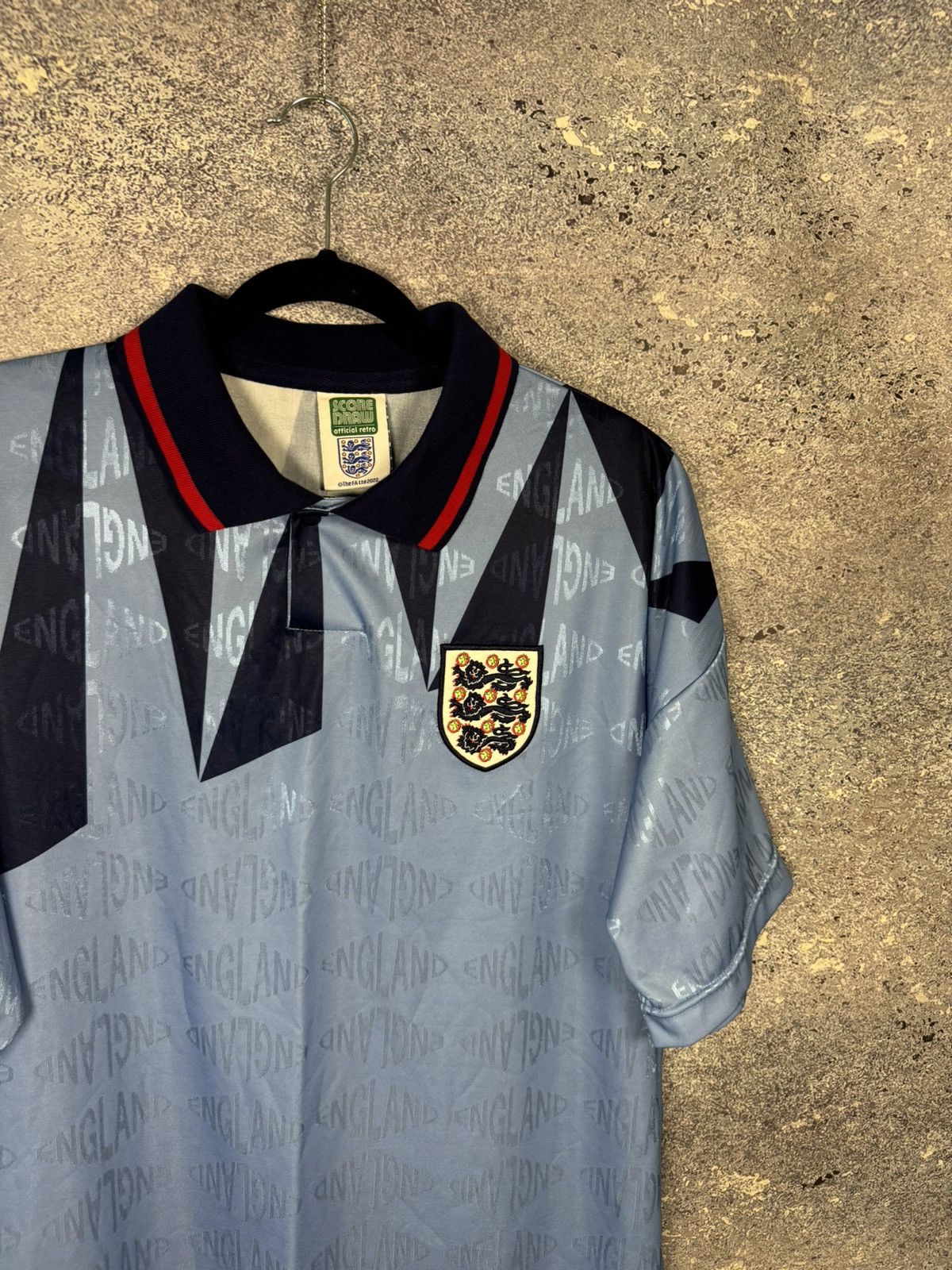 Vintage 90’s England National Team 1994 Score Draw Soccer Jersey Size US L / EU 52-54 / 3 - 2 Thumbnail