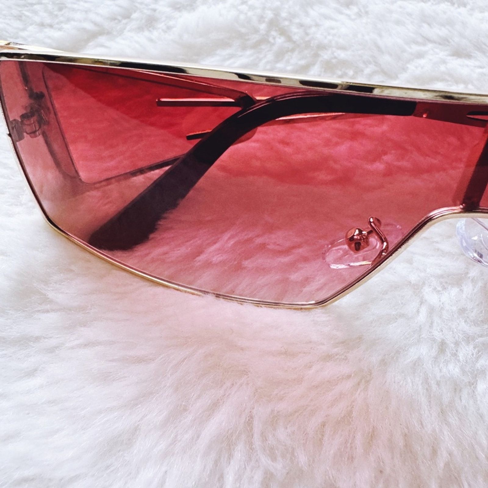 Other Sandy Clear Red Wrap-Around Sunglasses Size ONE SIZE - 2 Thumbnail