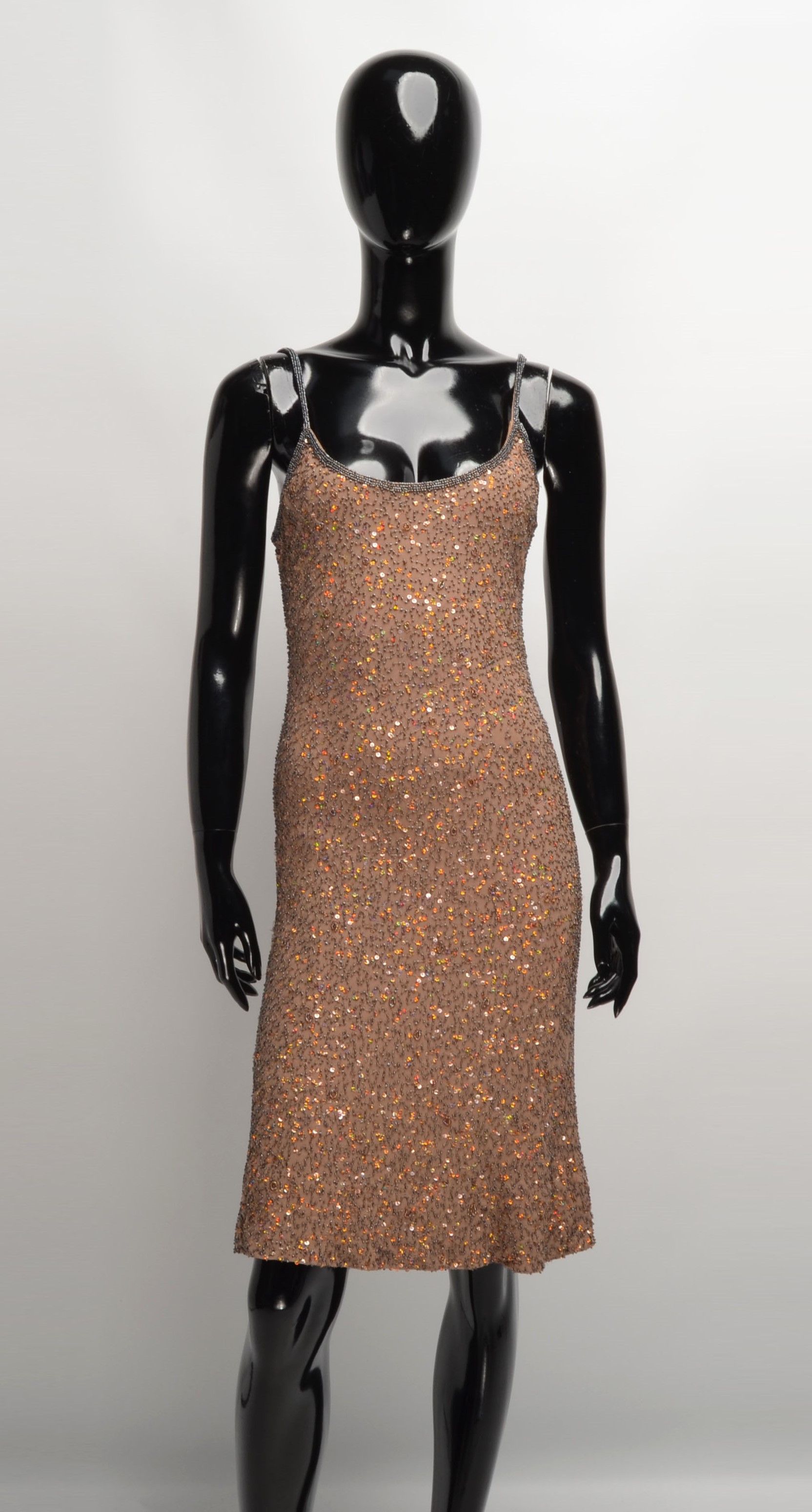 Vintage Haine Full Beaded Y2K Sparkle Dress