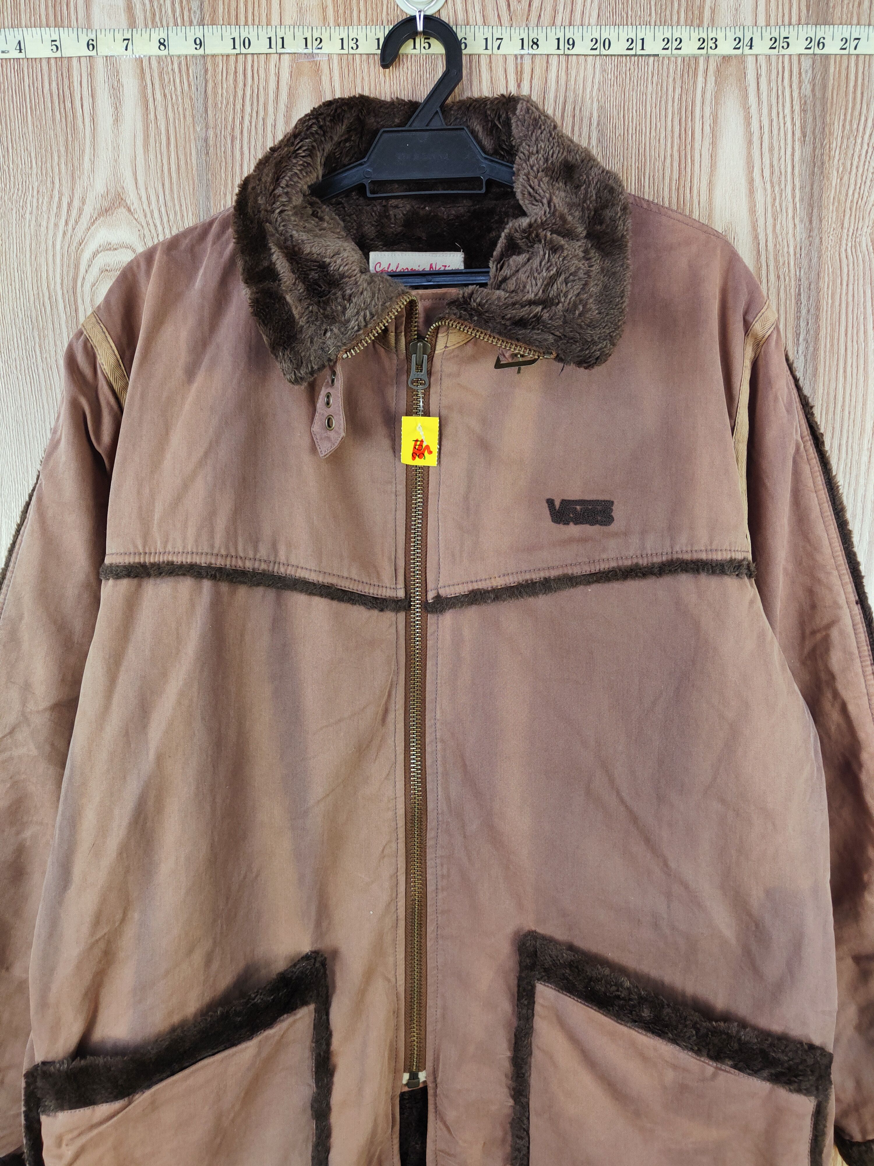 Japanese Brand × Vans × Vintage Vans Dark Brown Faded Sweater Jackets #W264 Size US L / EU 52-54 / 3 - 2 Thumbnail