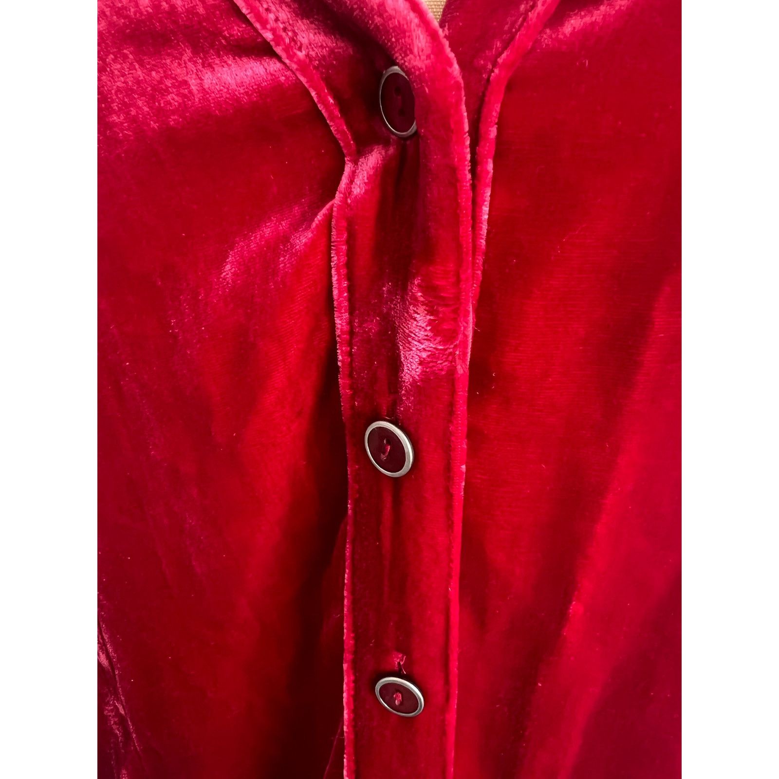 Coldwater Creek Coldwater Creek Long Sleeve Velvet V-Neck Button Up XL Size XL / US 12-14 / IT 48-50 - 8 Thumbnail
