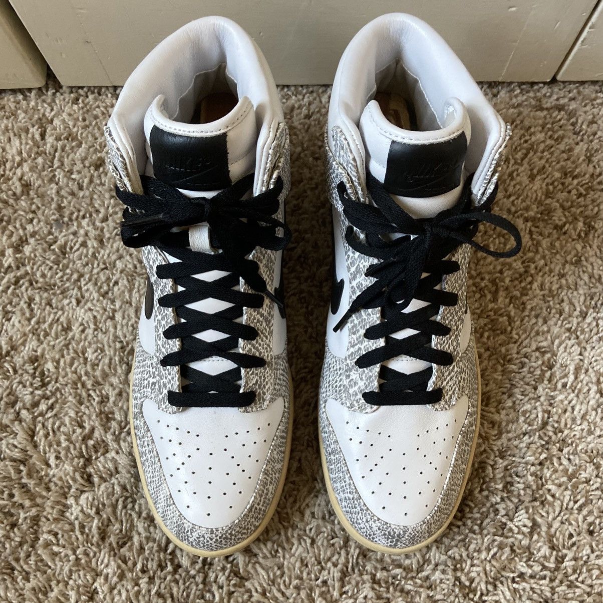 Nike RARE 2013 Nike Dunk High SP Cocoa Snake White 624512-010 Size US 10 / EU 43 - 2 Thumbnail