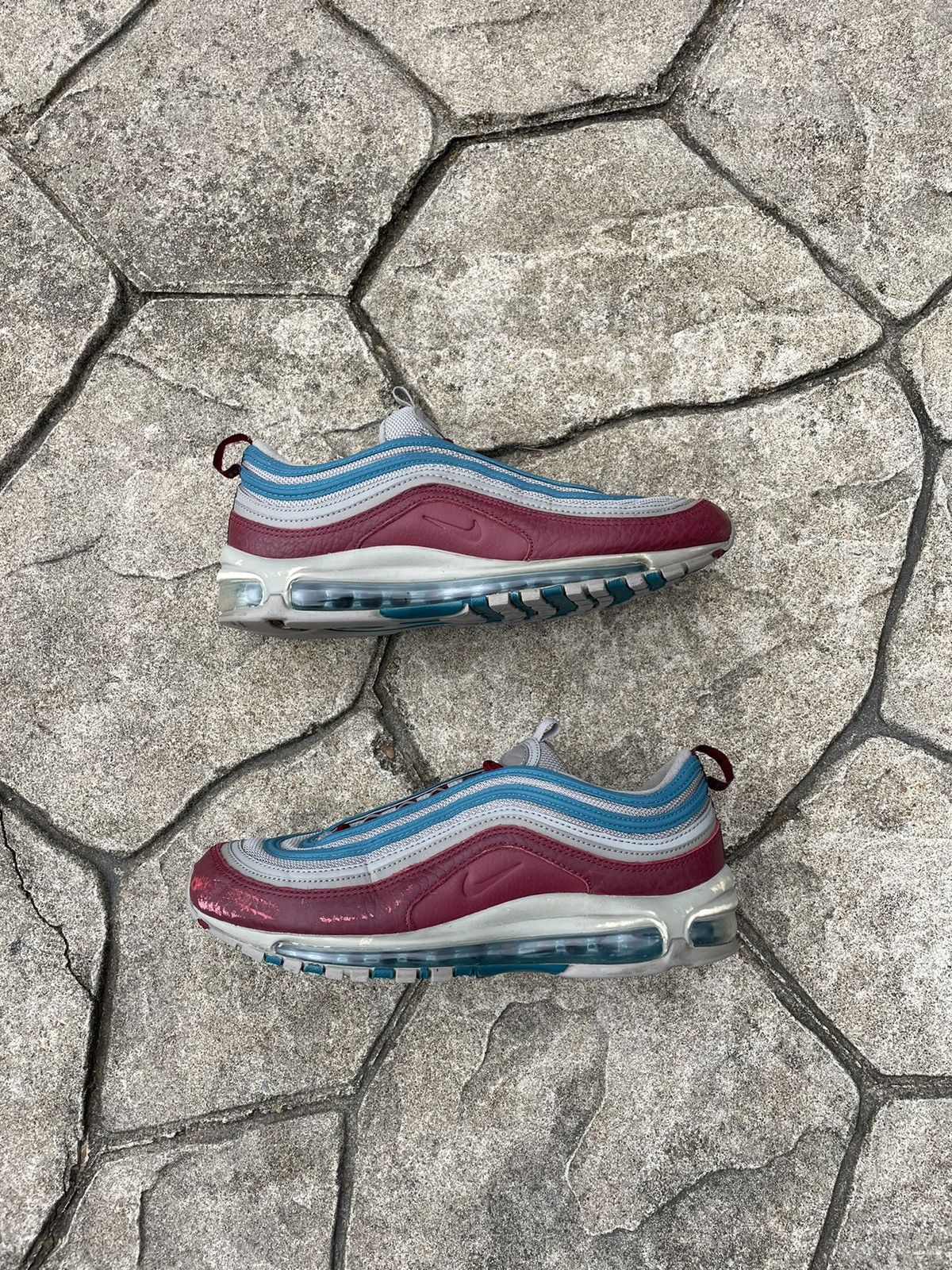 Nike 2018 Nike Air Max 97 “Tumbled Leather” Low Top Sneakers Size US 10 / EU 43 - 4 Thumbnail