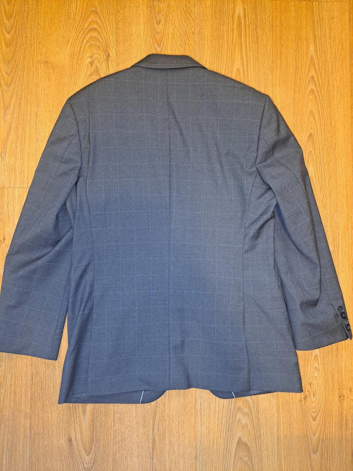 Other Hugo Boss Sport Coat 40R Brown Gray Windowpane Virgin Wool Size 40R - 8 Thumbnail