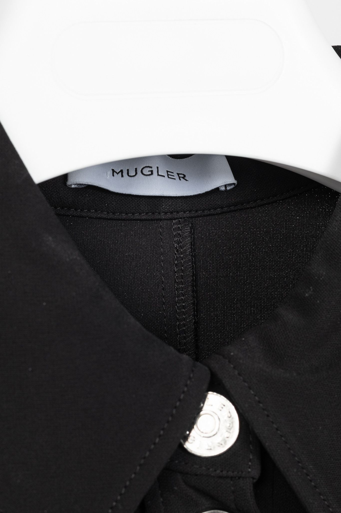 Mugler Mugler Black Long-Sleeved Stretch-Jersey Shirt Size M / US 6-8 / IT 42-44 - 4 Thumbnail
