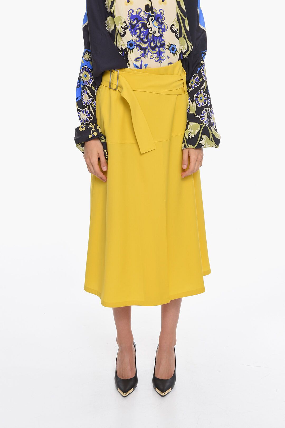 image of Jil Sander O1Dk11S0124 Skirt In Yellow, Women's (Size 32)
