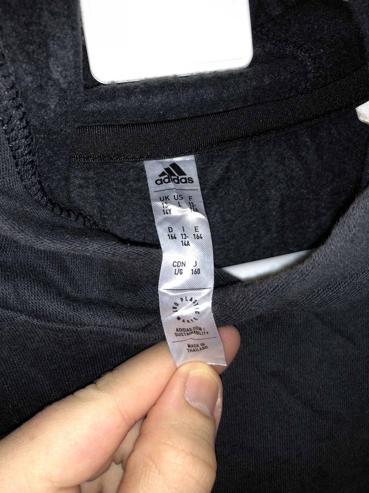 Adidas × Vintage Grey and Black Retro Adidas Hoodie Size US L / EU 52-54 / 3 - 4 Thumbnail